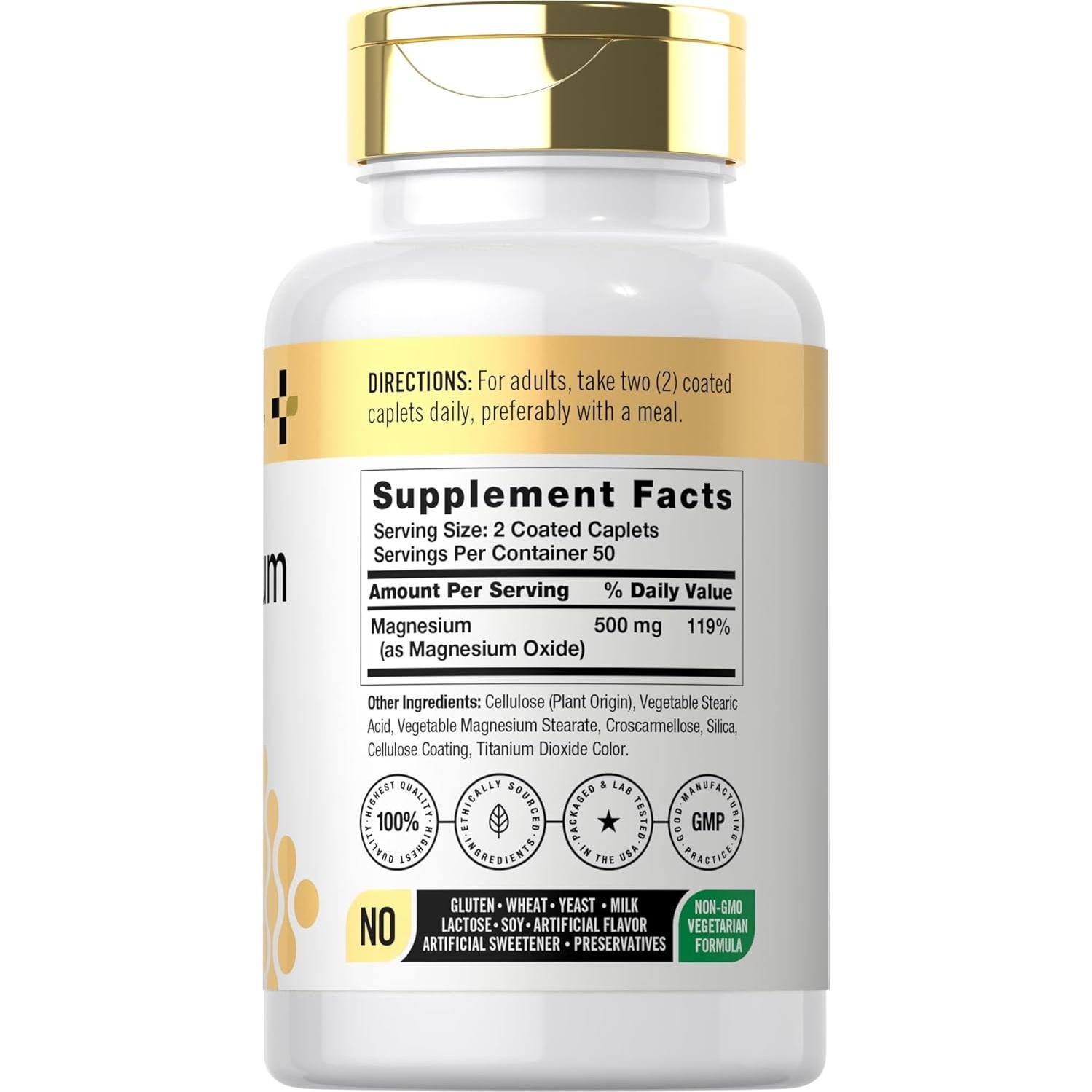 Suplemento de Magnesio Doctor's Way 500mg 100 Tabletas Recubiertas