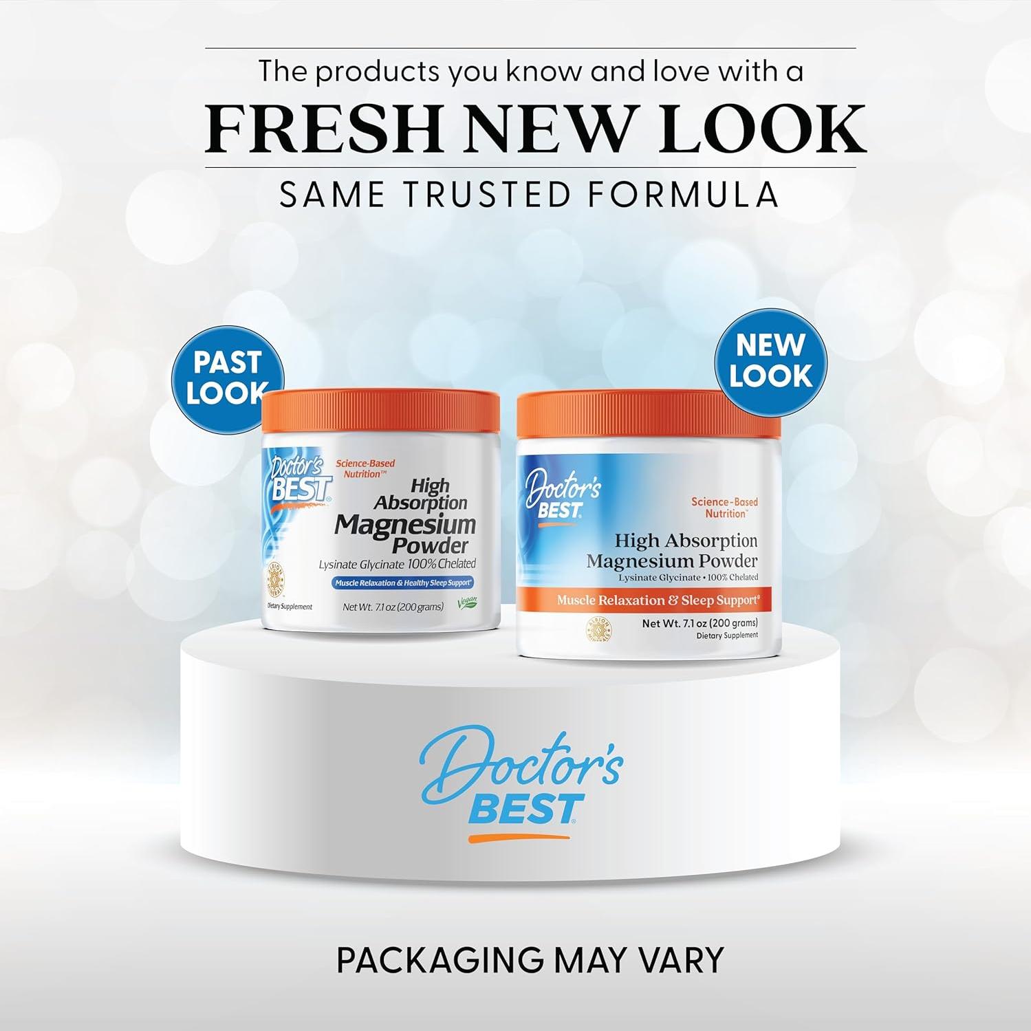 Polvo de Magnesio Quelado Doctor's Best 200g - Alta Absorción