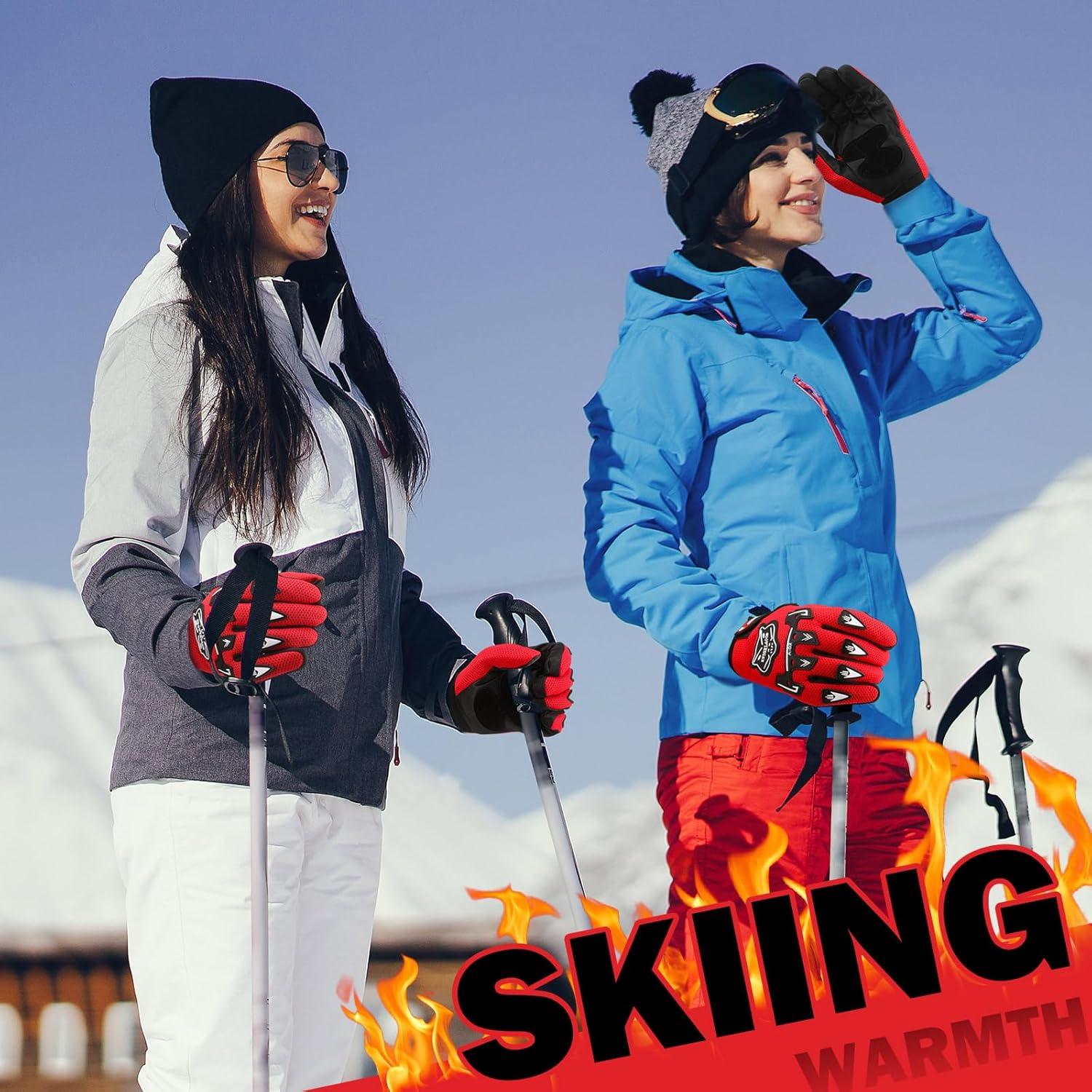 Guantes de Ciclismo Frienda Rojo 23x11.5cm Invierno