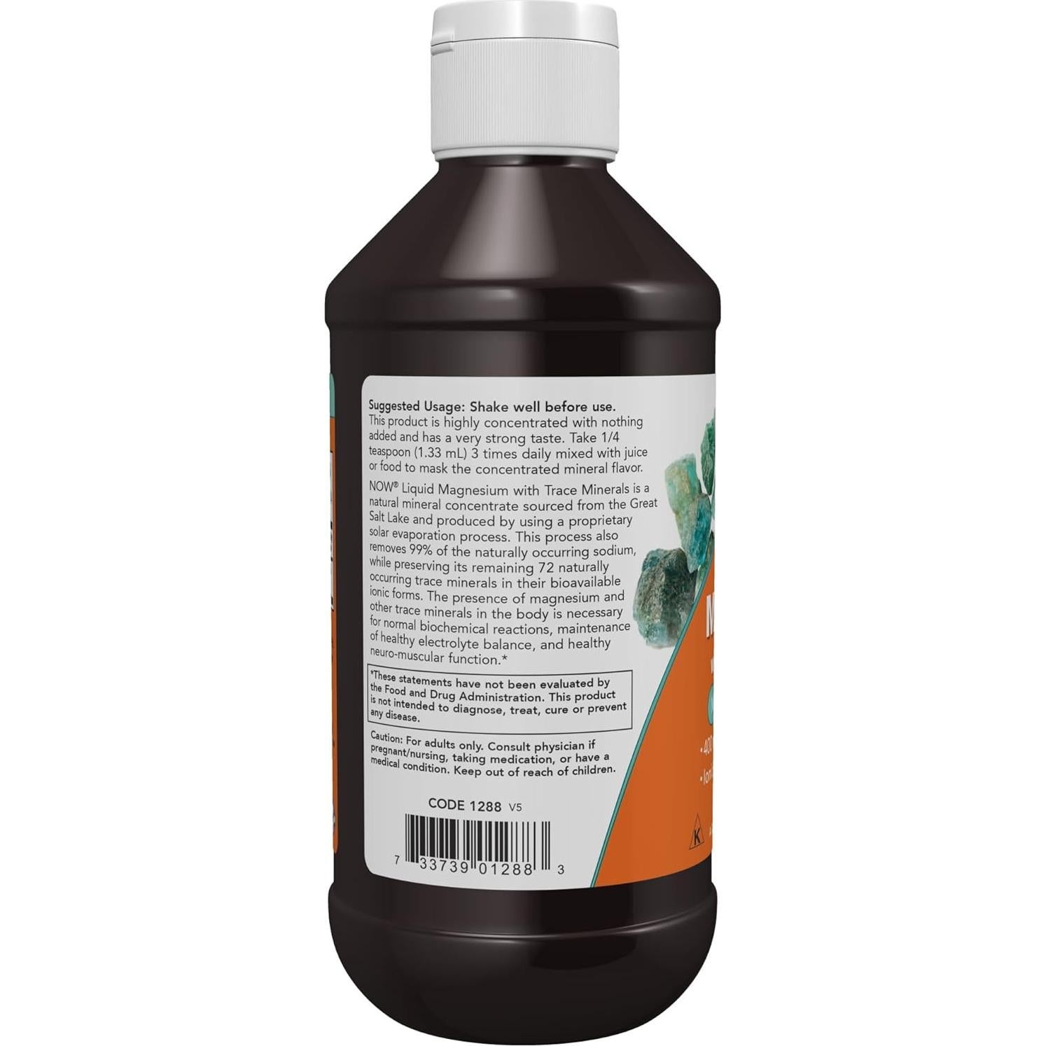 NOW Foods Magnesio Líquido 236.6 mL con Minerales Traza