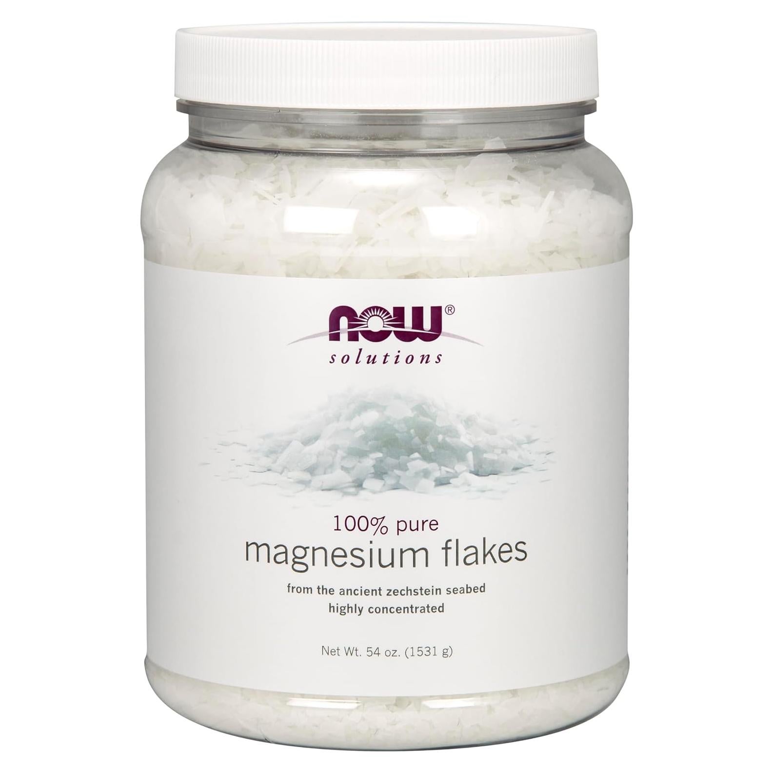 Copos de Magnesio 100% Puro NOW Foods 1.53 kg Zechstein