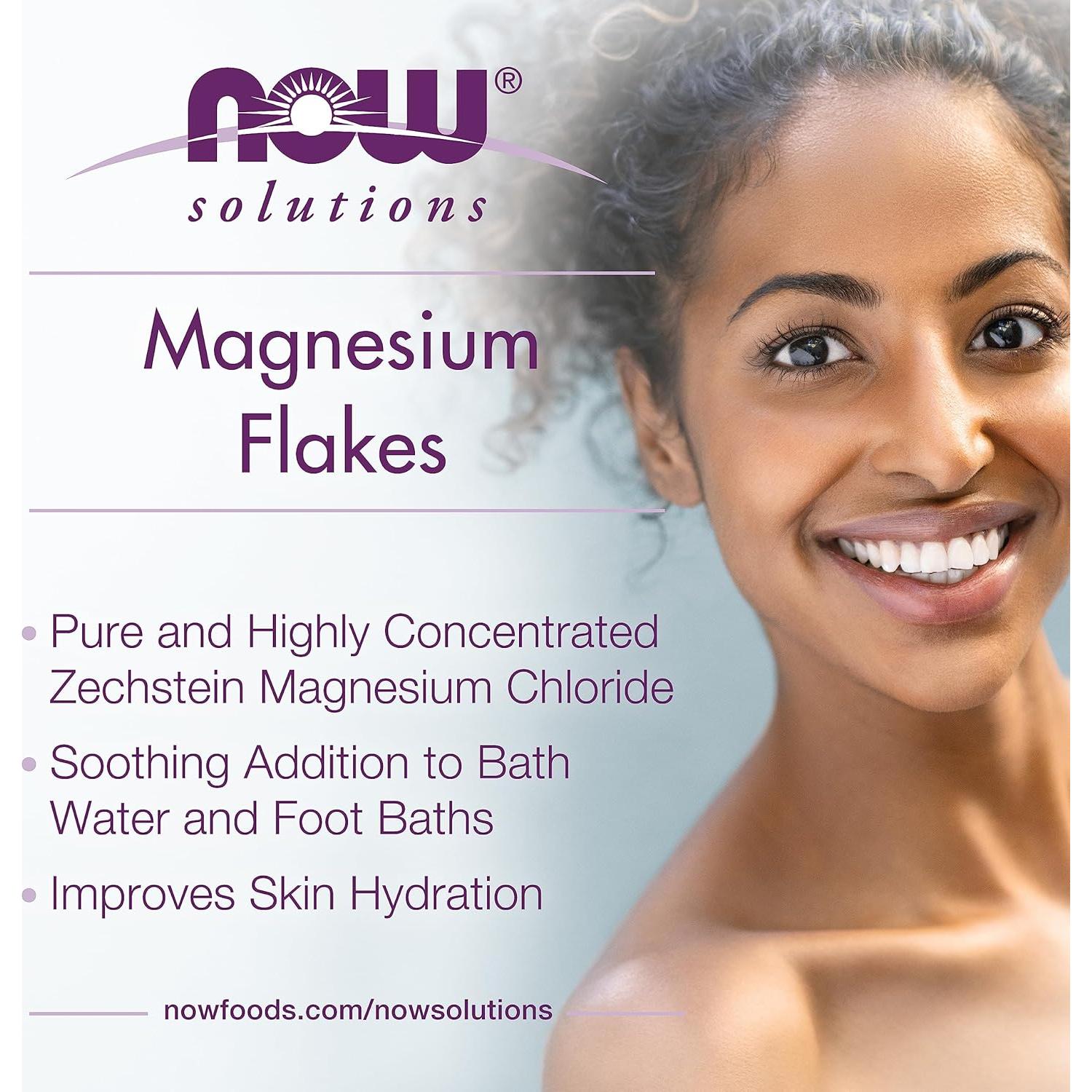 Copos de Magnesio 100% Puro NOW Foods 1.53 kg Zechstein