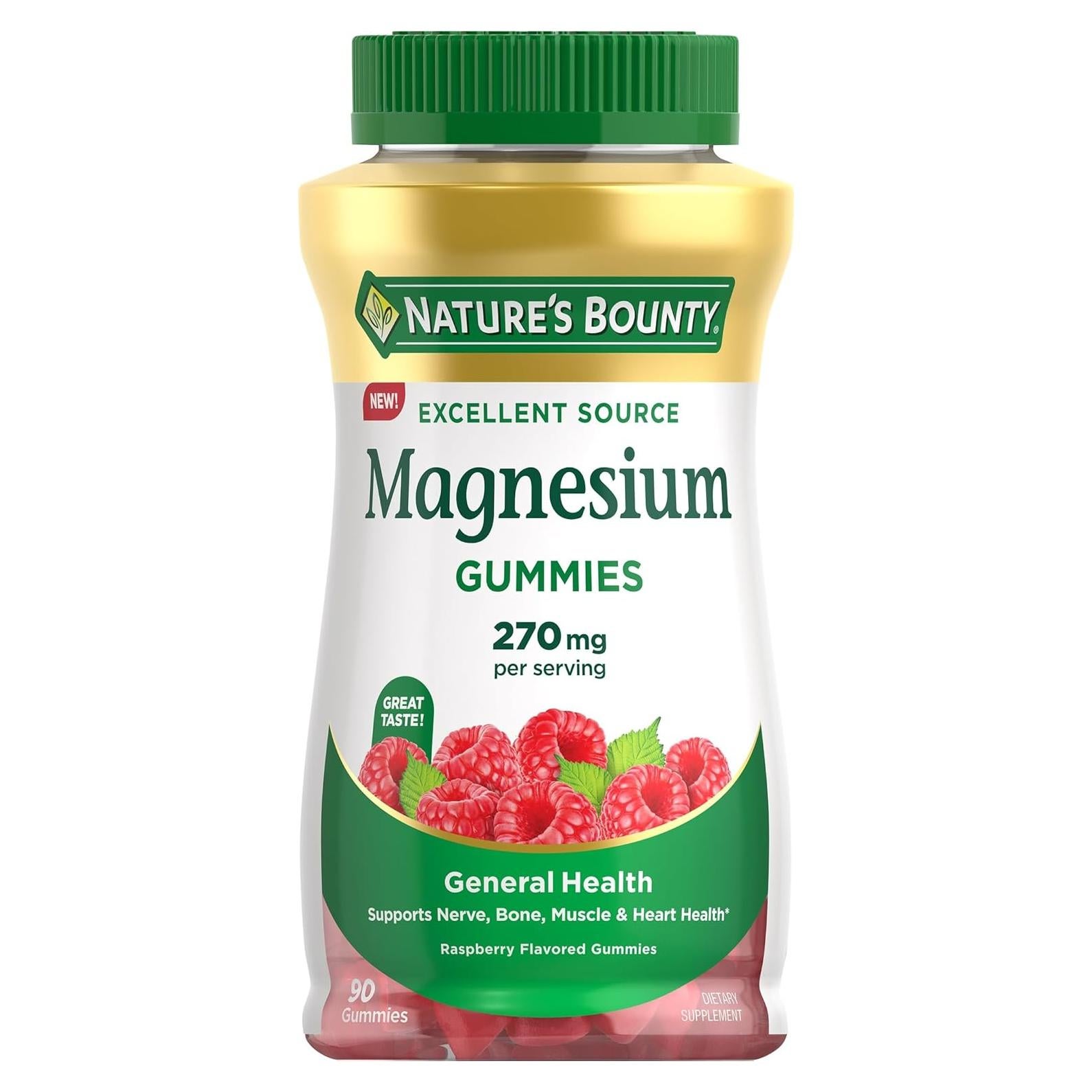 Gomitas de Magnesio Nature's Bounty 270mg 90 unidades Frambuesa