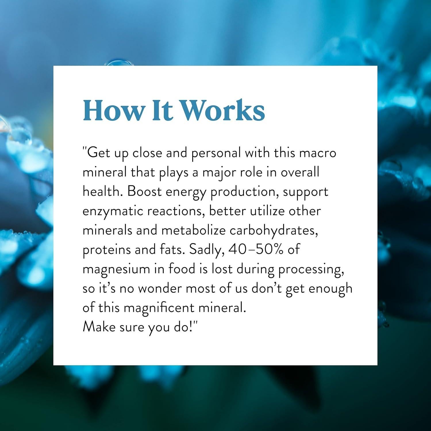 Magnesio Nature's Sunshine 250 mg 180 Tabletas Energía y Nervios