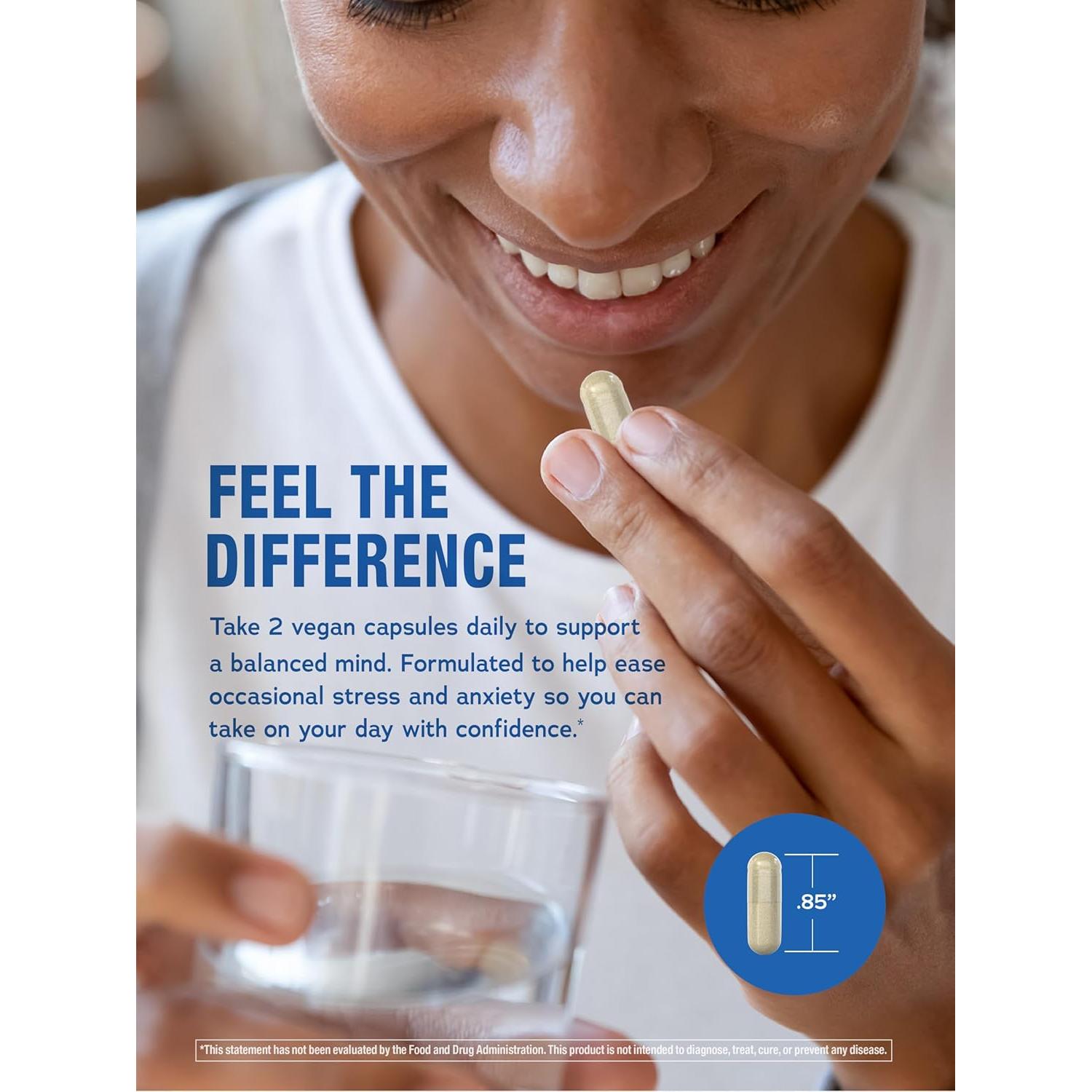 Suplemento Calma Natural Vitality Ashwagandha y Magnesio 90 Cápsulas