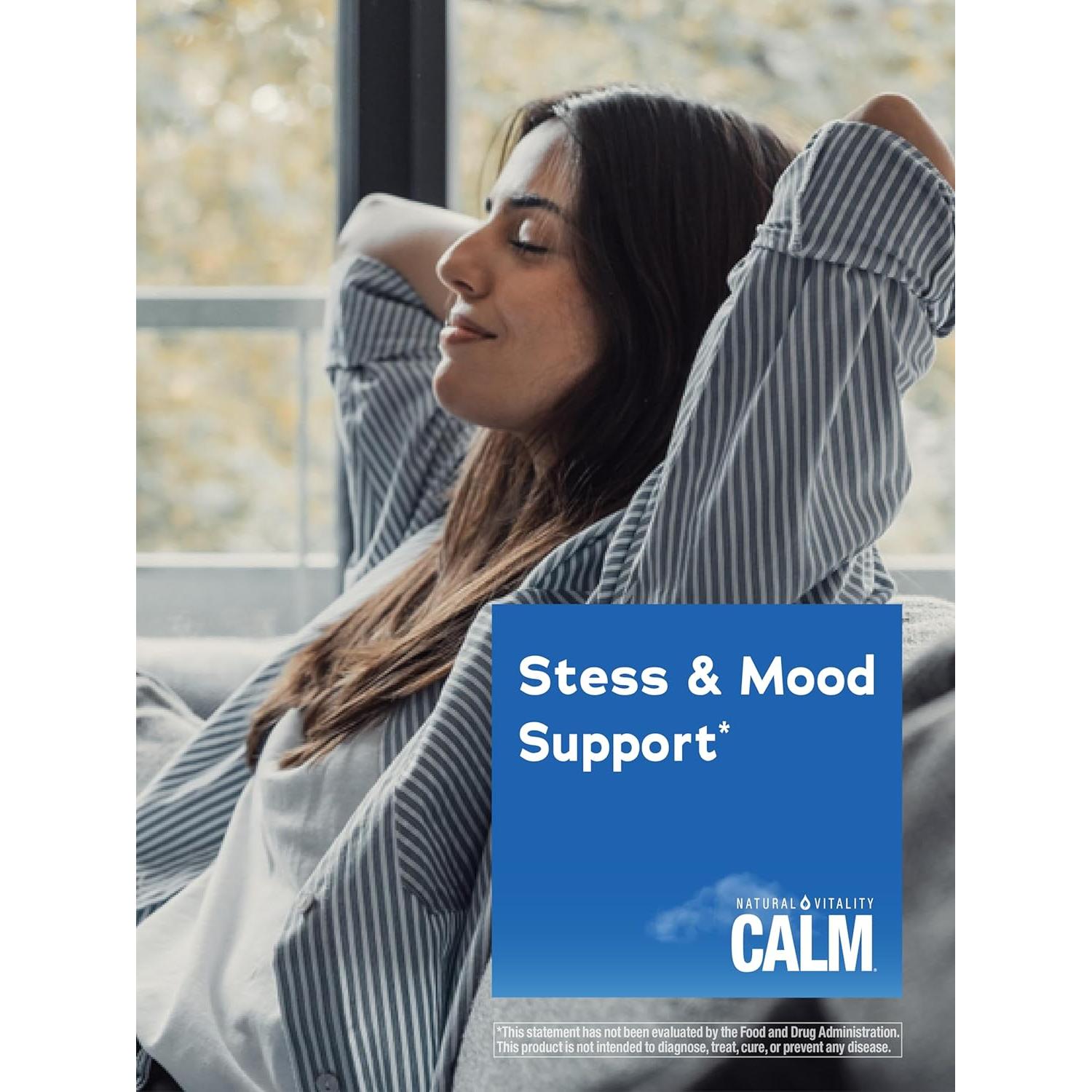 Suplemento Calma Natural Vitality Ashwagandha y Magnesio 90 Cápsulas