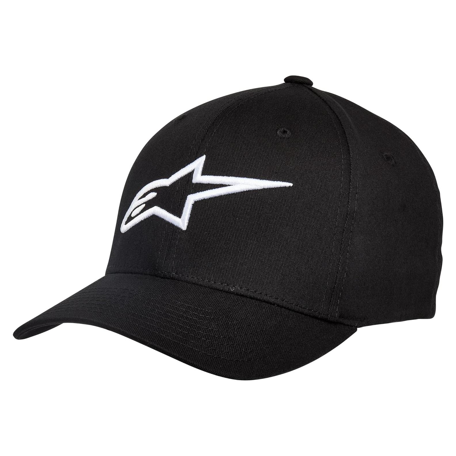 Gorra Flexfit Curva Alpinestars Hombre Negro/Blanco