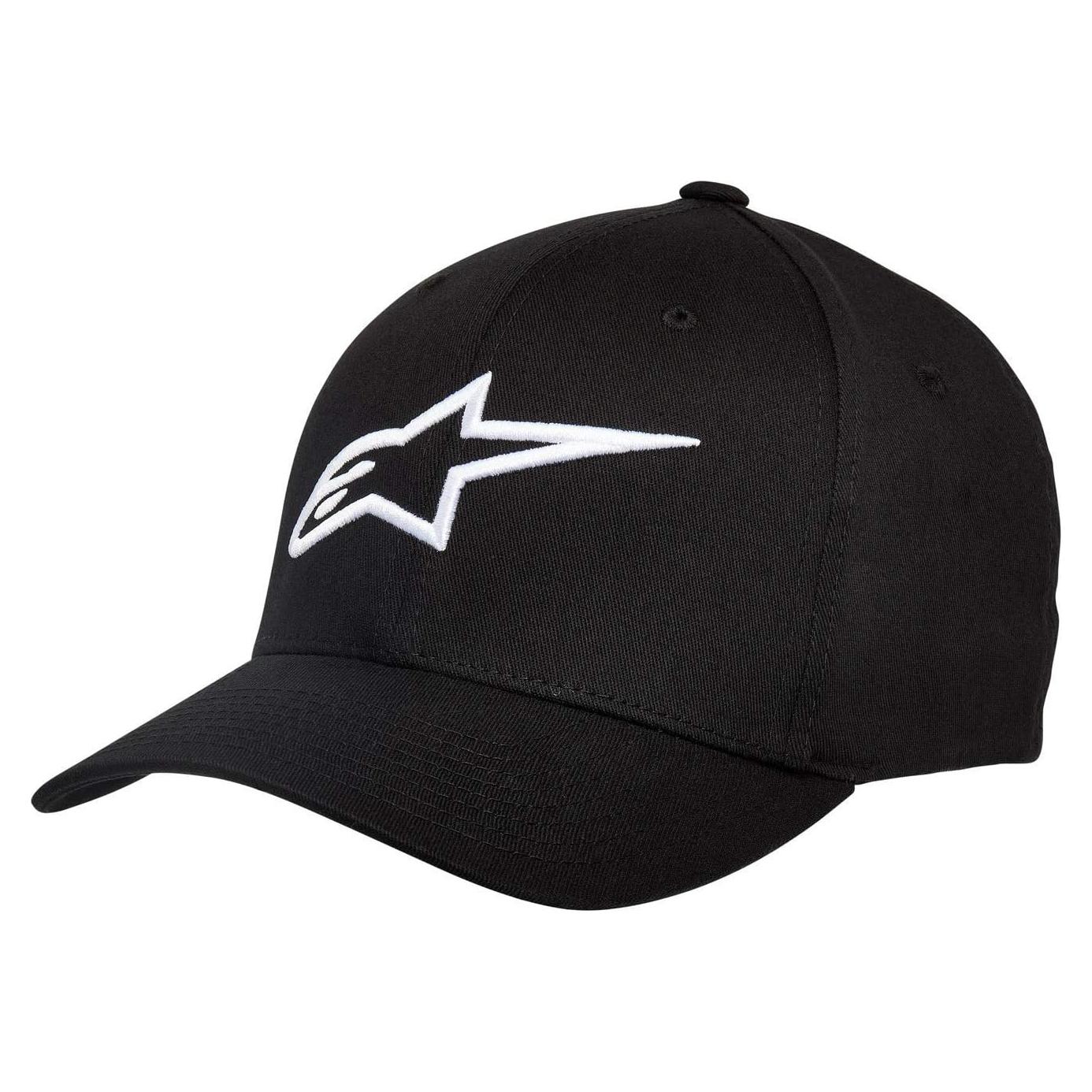 Gorra Flexfit Alpinestars Curva Hombre Negro/Blanco