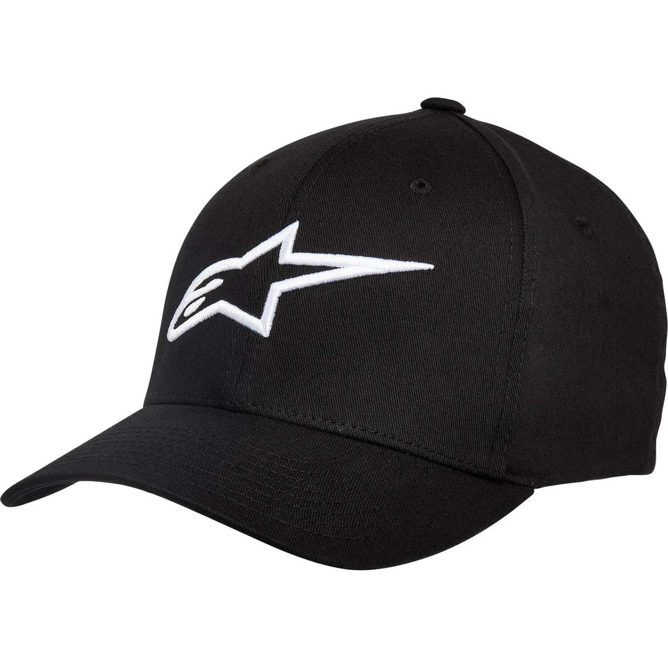 Gorra Flexfit Alpinestars Curva Hombre Negro/Blanco