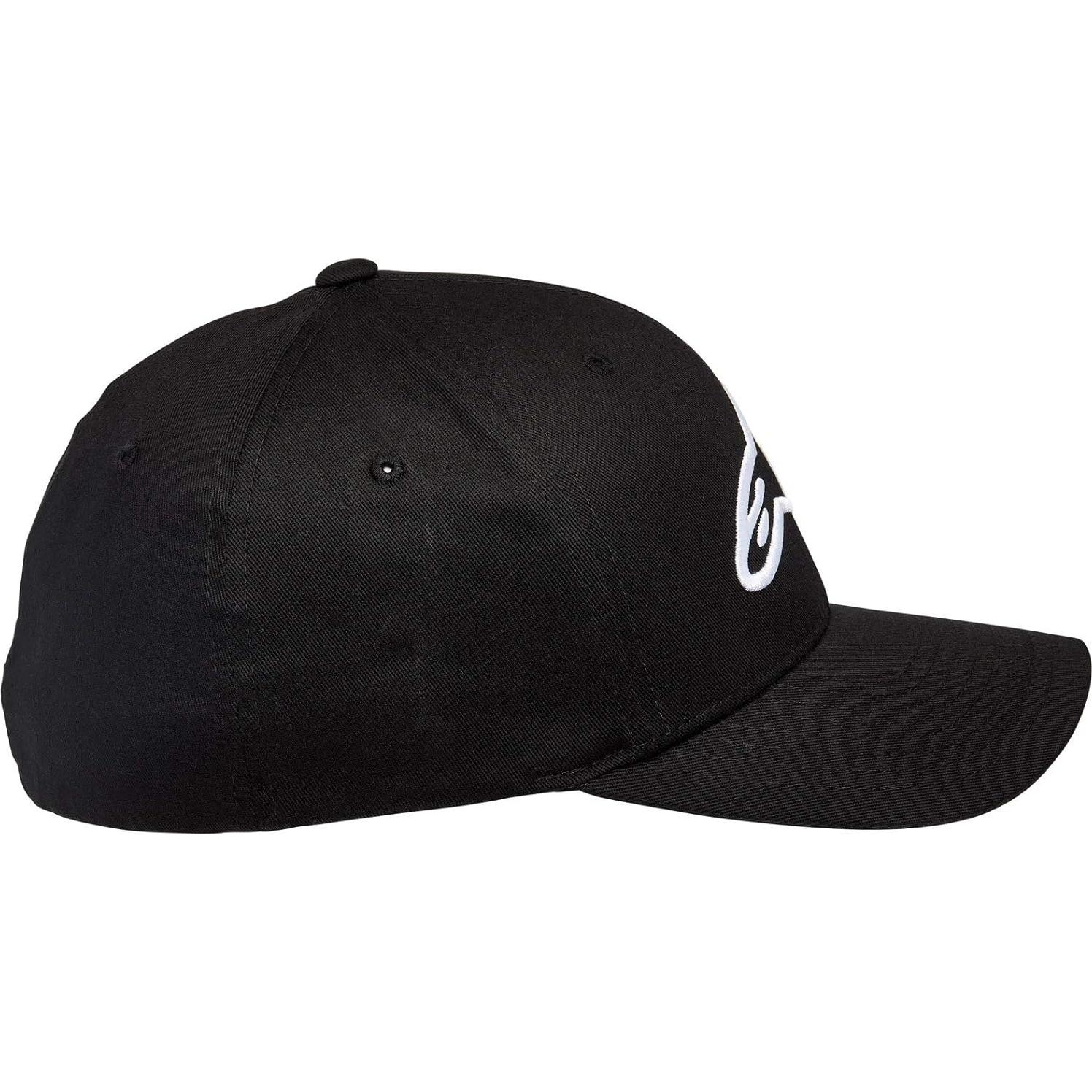Gorra Flexfit Alpinestars Curva Hombre Negro/Blanco