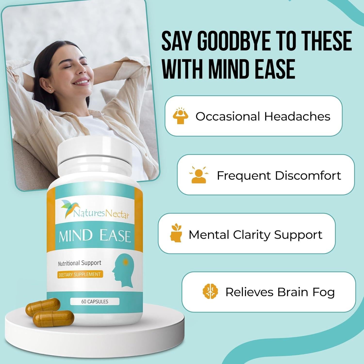 Néctar de la Naturaleza Cápsulas para Migrañas 60 Unidades