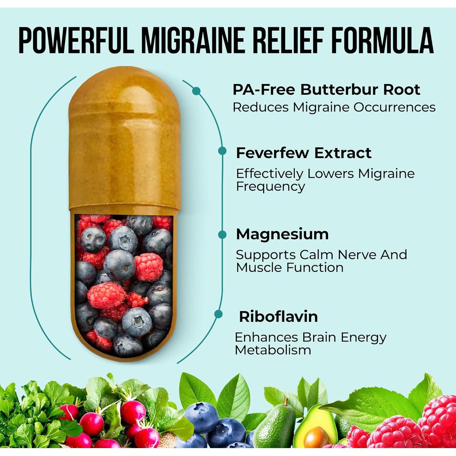 Néctar de la Naturaleza Cápsulas para Migrañas 60 Unidades