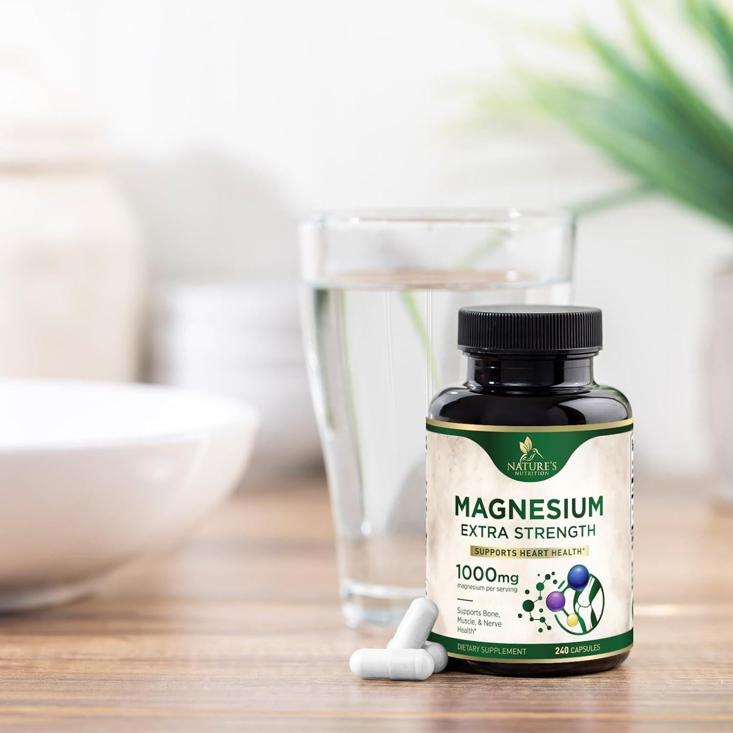 Suplemento de Magnesio Citrato y Óxido 1000mg 240 Cápsulas