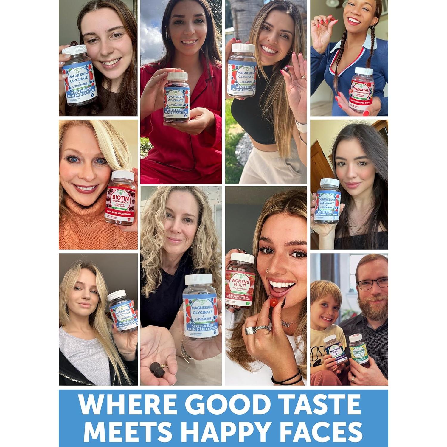 Gomas de Glicinato de Magnesio Lunakai 426mg Veganas 60ct