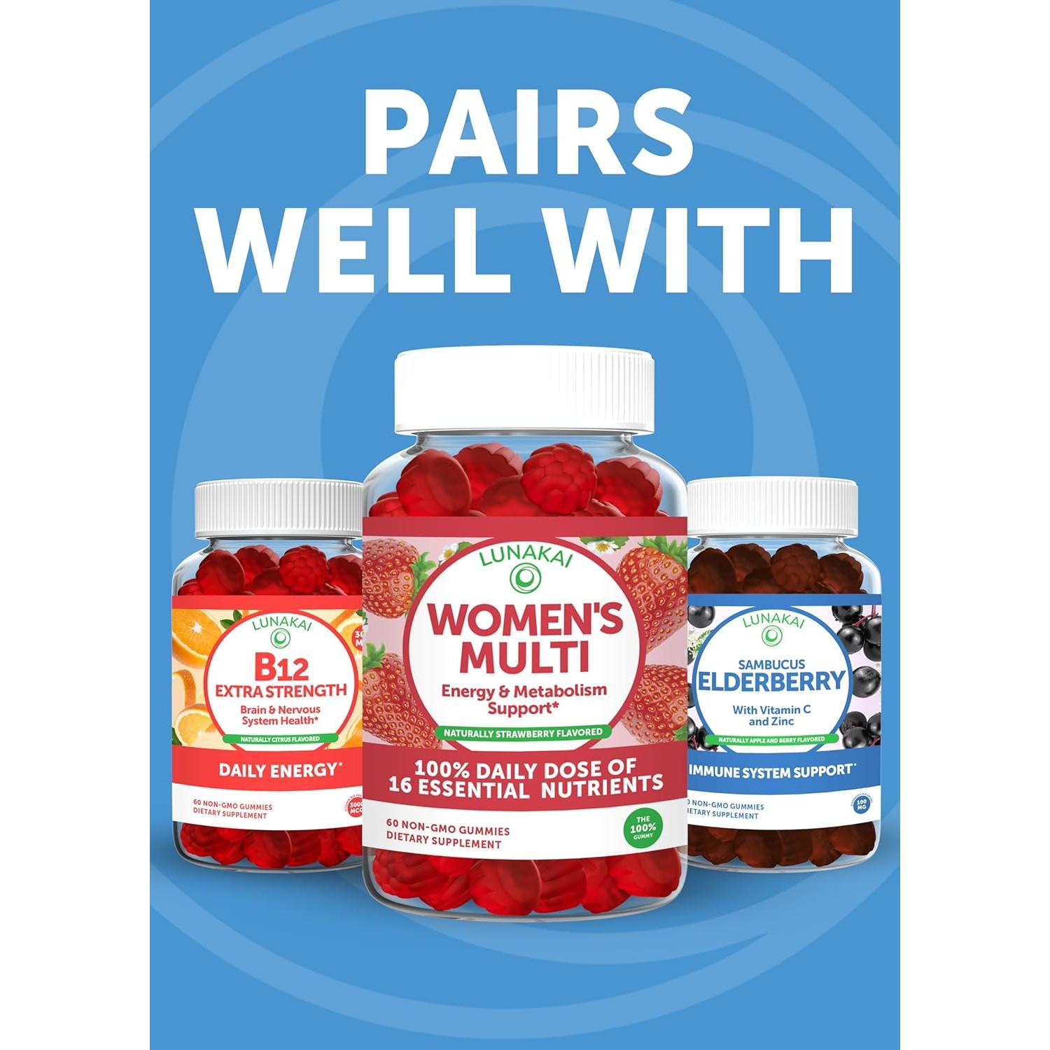 Gomas de Glicinato de Magnesio Lunakai 426mg Veganas 60ct