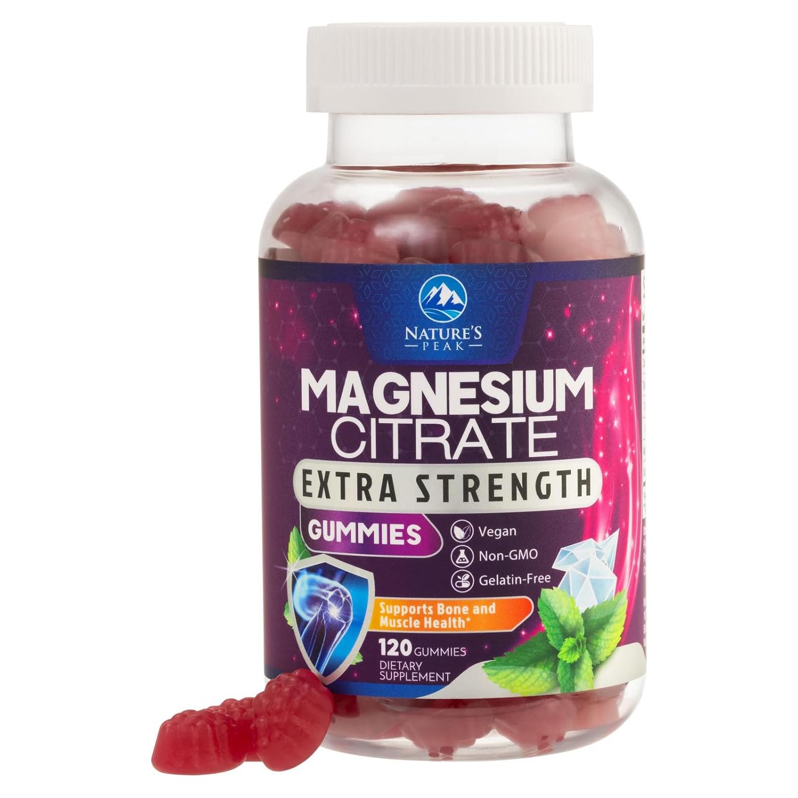 Gominolas de Citrato de Magnesio Nature's Peak 120 Unidades