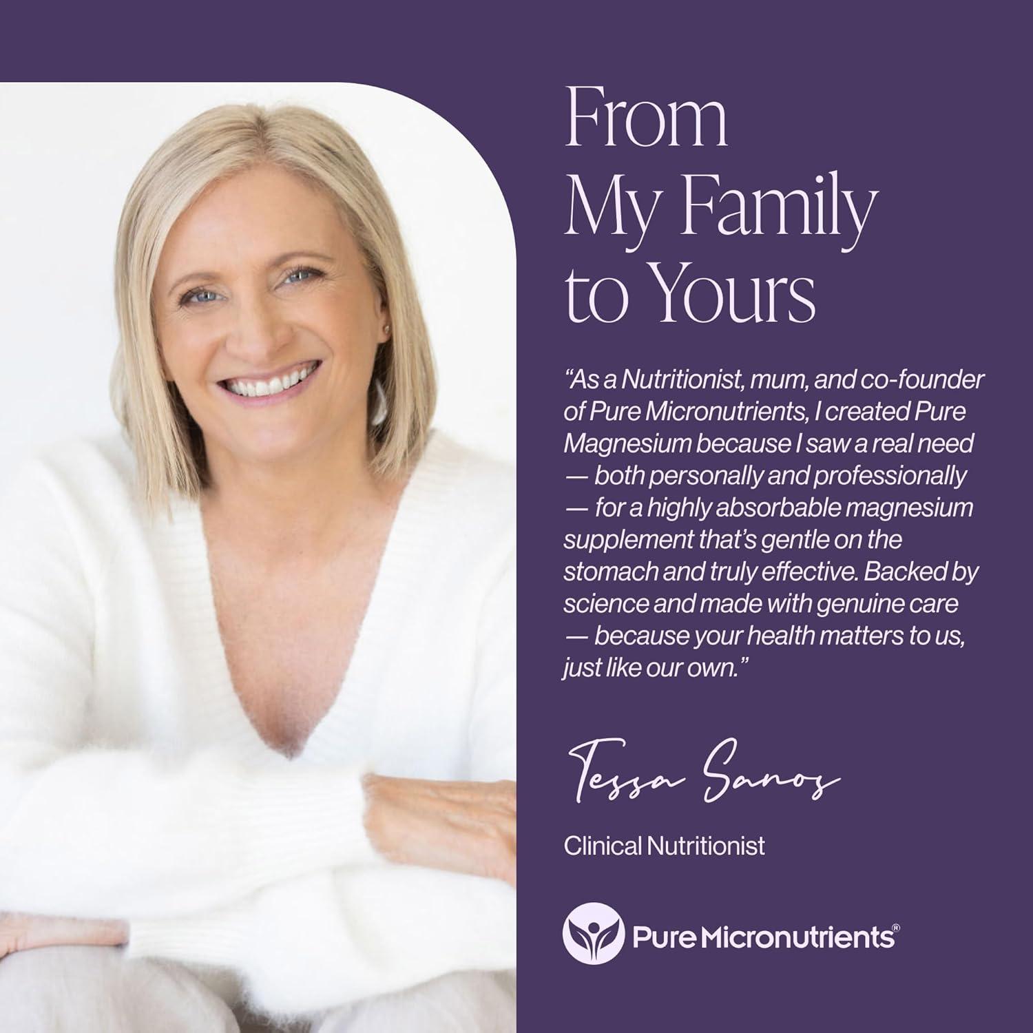 Suplemento de Glicinato de Magnesio Micronutrientes Puros 200mg 180 Cápsulas