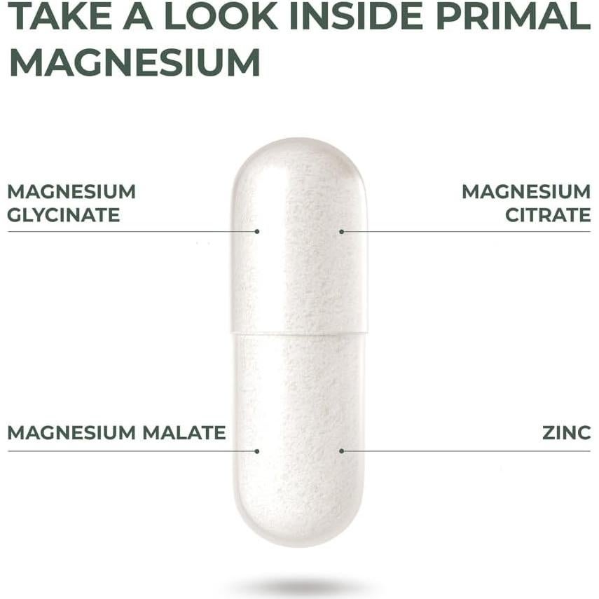 Suplemento de Magnesio 310mg Primal Harvest 120 Cápsulas