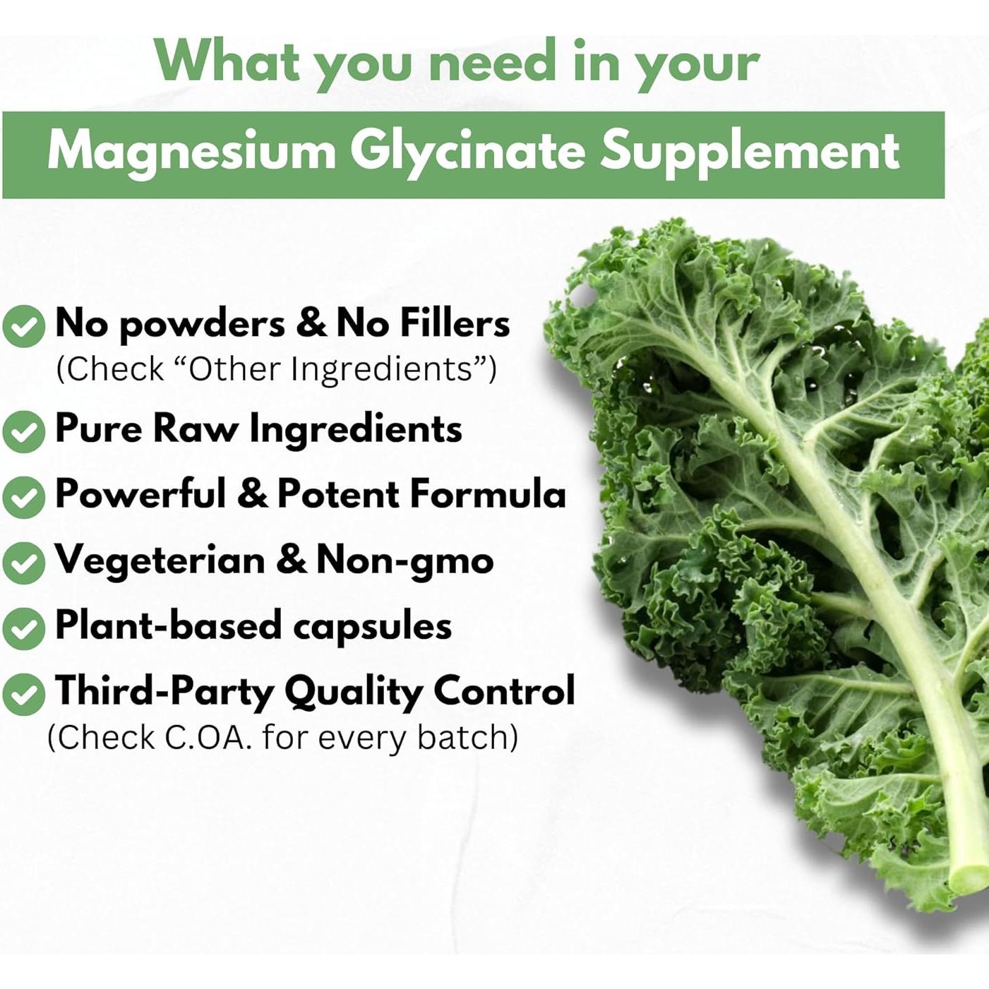 Cápsulas de Glicinato de Magnesio Puro HCL 350mg - Herbal Code