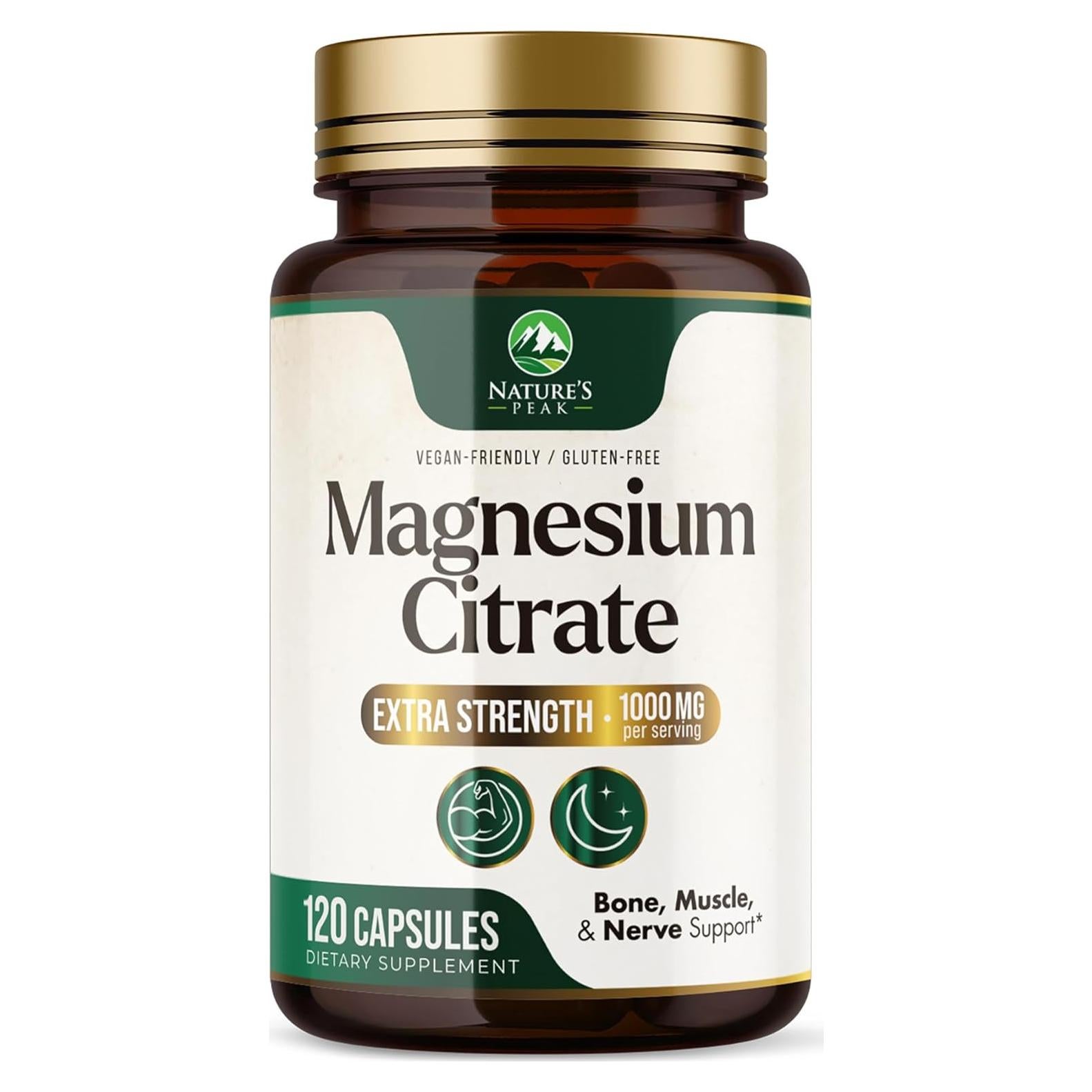 Citrato de Magnesio 1000mg Nature's Peak - 120 Cápsulas