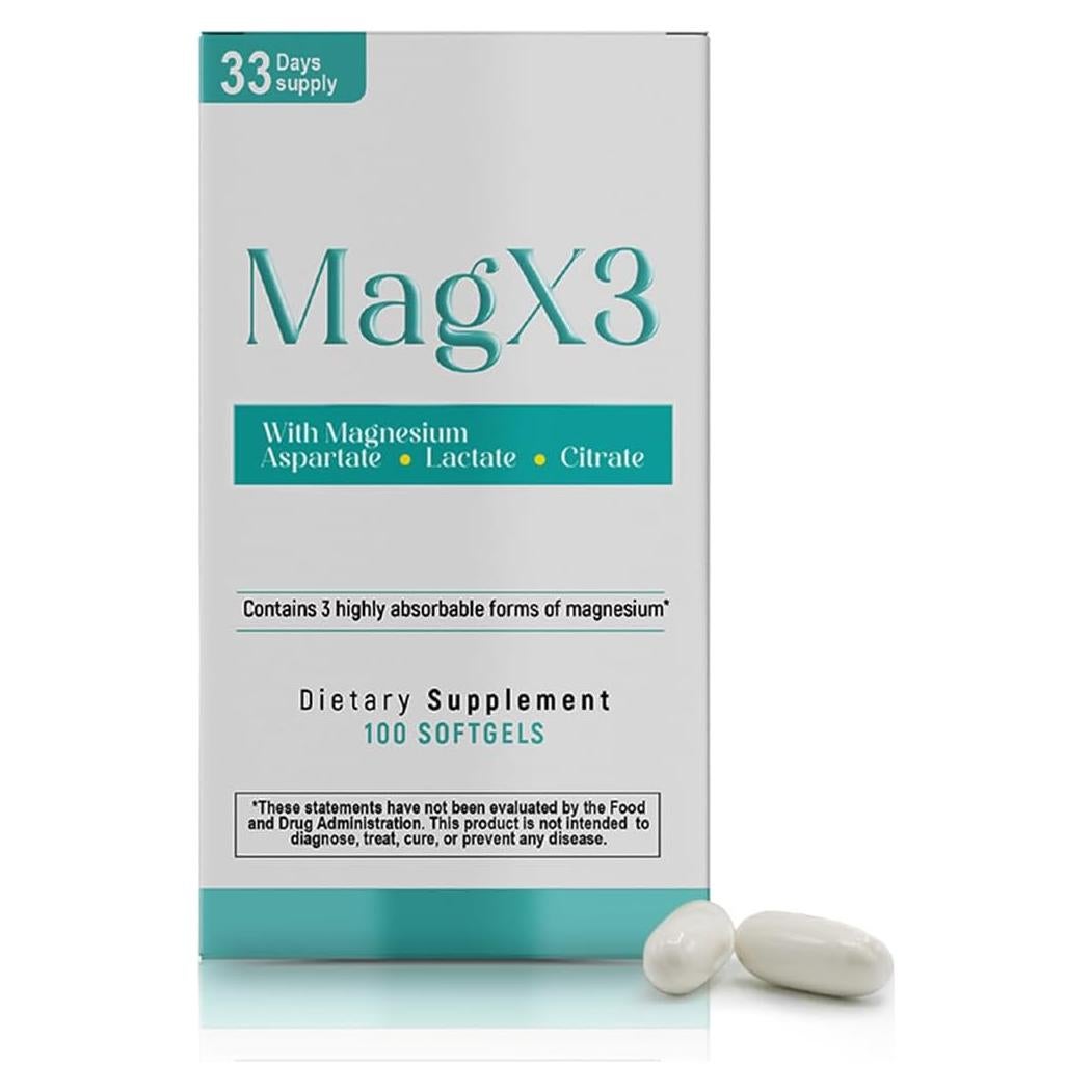 Nutra Mag X3 Suplemento de Magnesio 400 mg - Alivio del Estrés