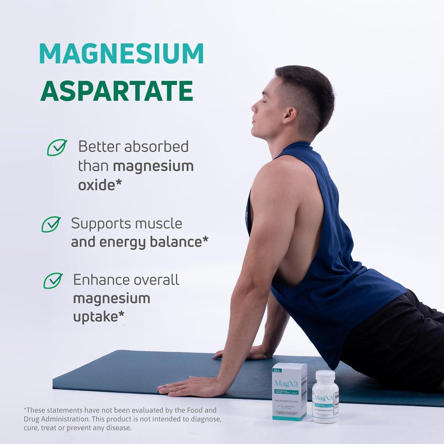 Nutra Mag X3 Suplemento de Magnesio 400 mg - Alivio del Estrés