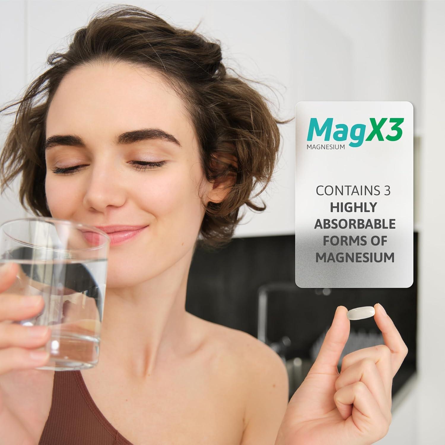 Nutra Mag X3 Suplemento de Magnesio 400 mg - Alivio del Estrés