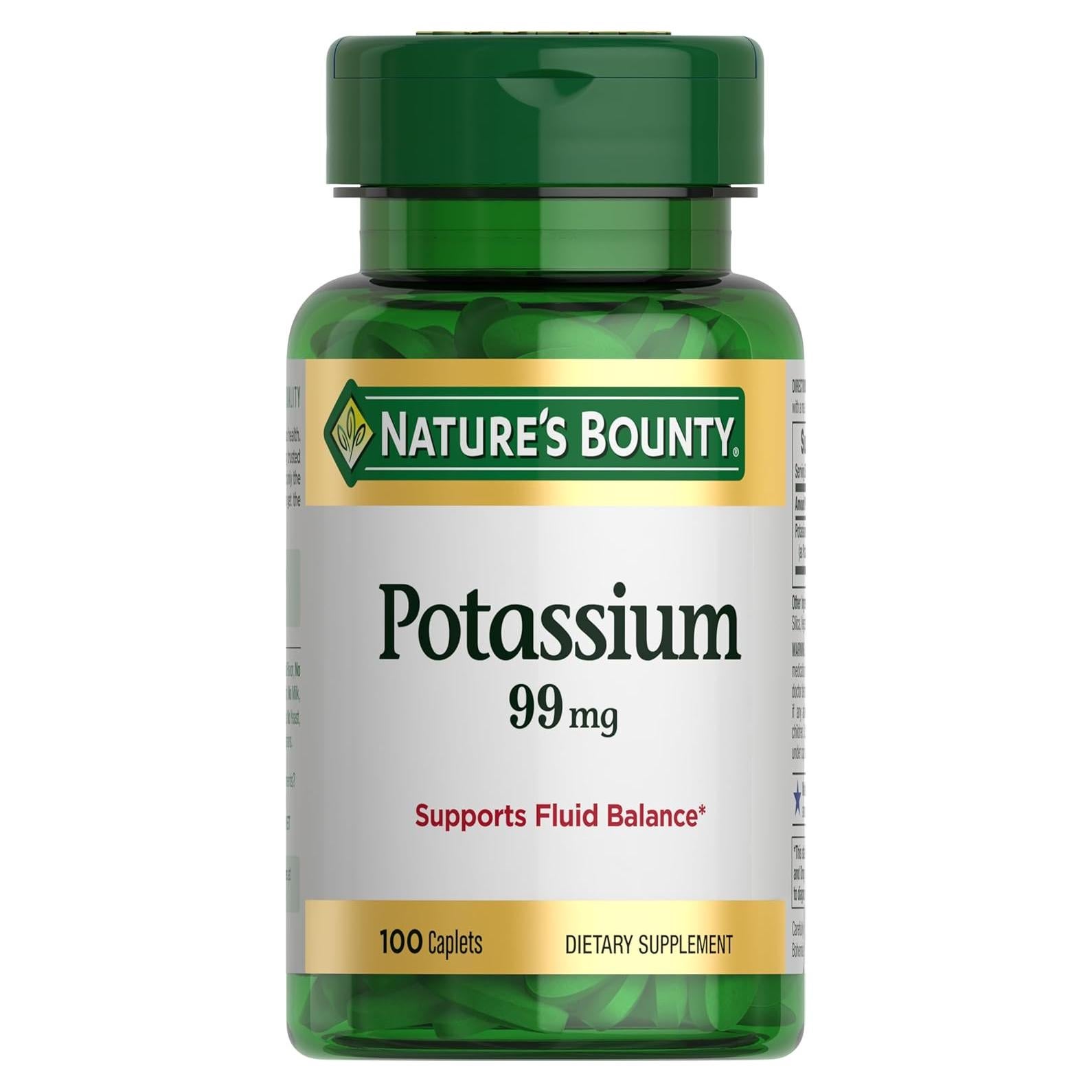 Potasio Nature's Bounty 99 mg 100 Tabletas Vegetarianas