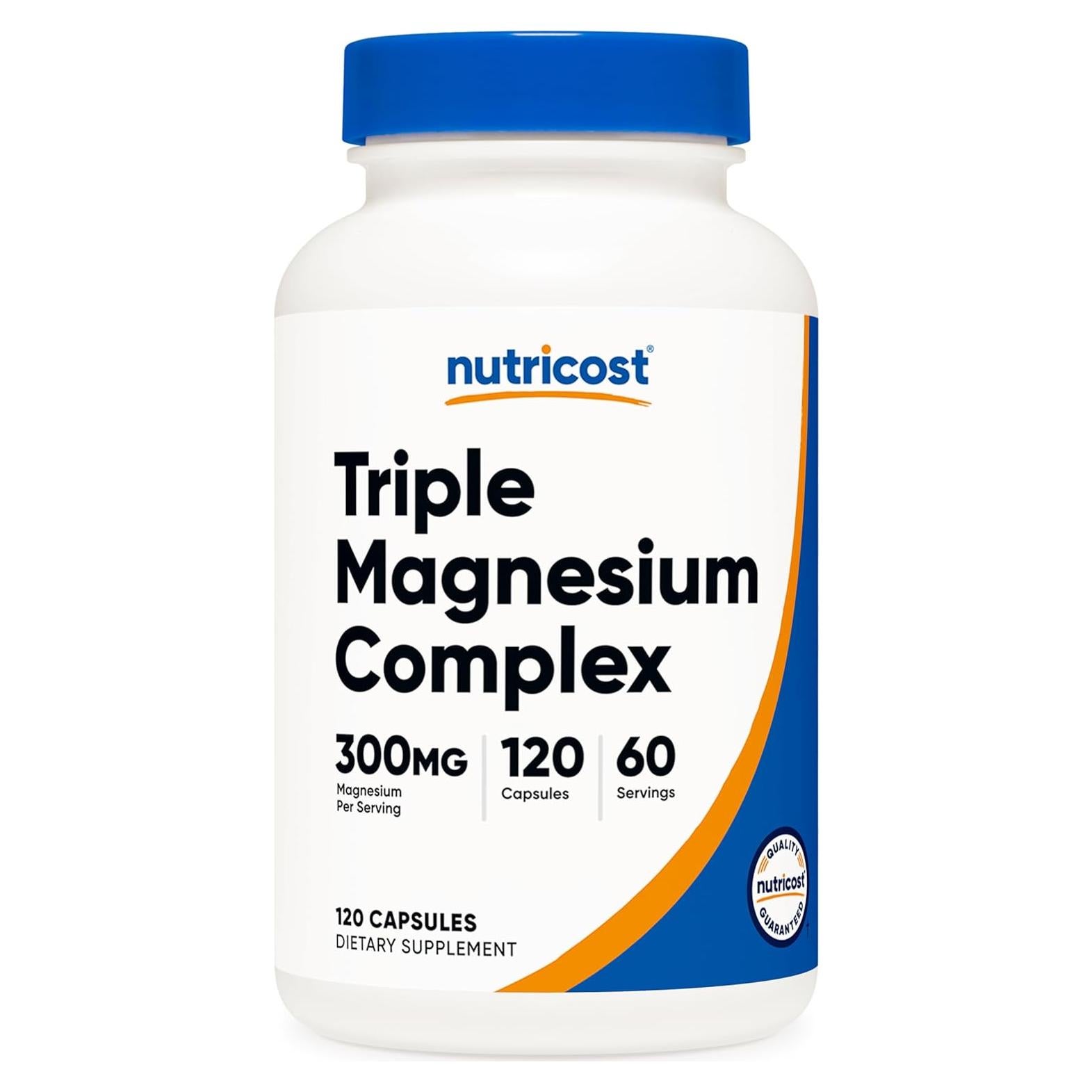 Complejo de Magnesio Triple Nutricost 300mg 120 Cápsulas