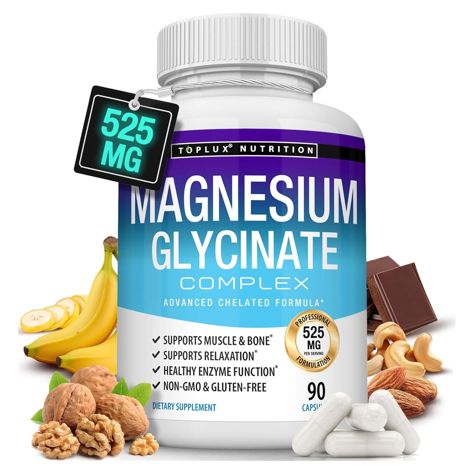 Glicinato de Magnesio 525mg Dyess Labs - 90 Cápsulas Veganas