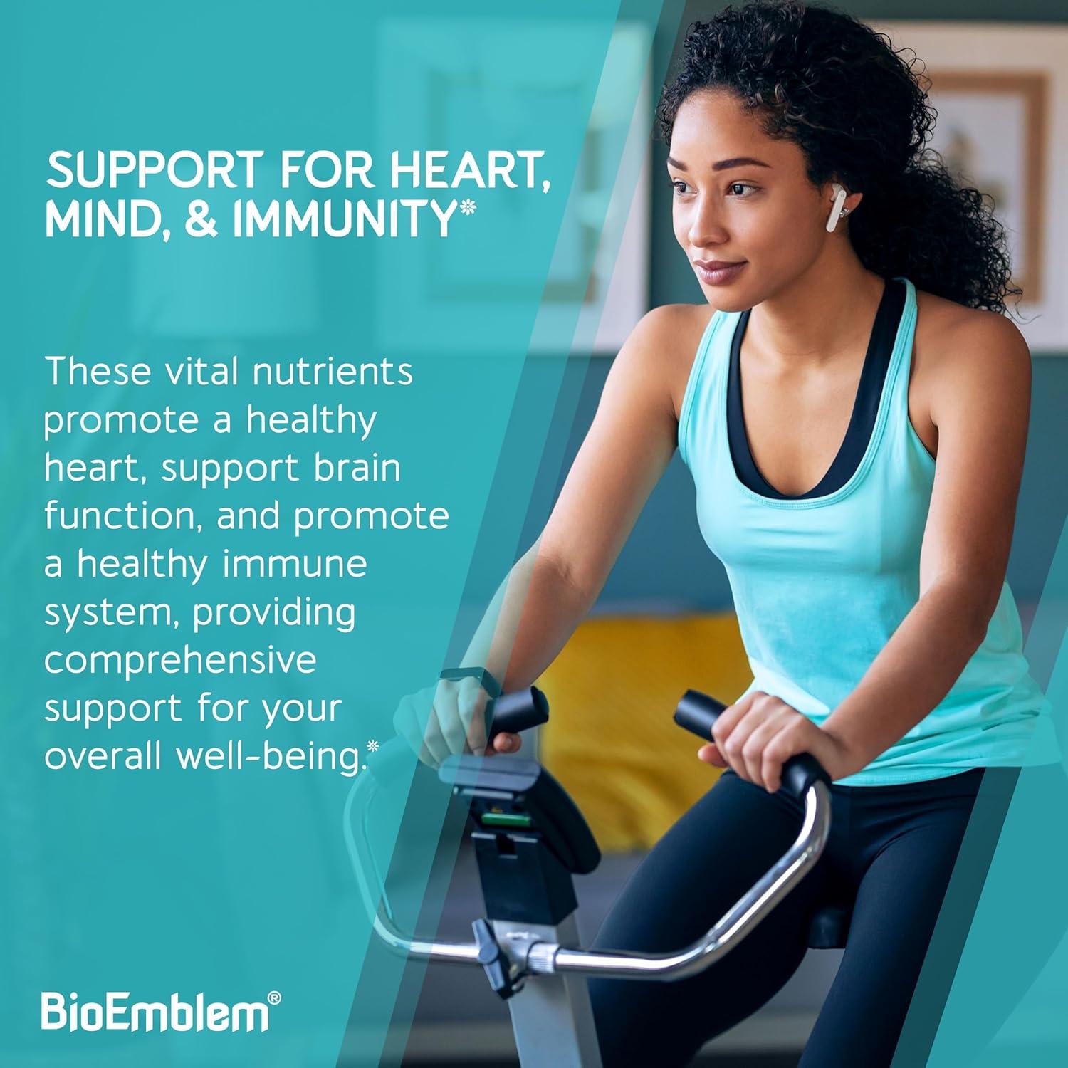 Suplemento de Magnesio Glicinato y Zinc BioEmblem - 300mg - 90 Cápsulas