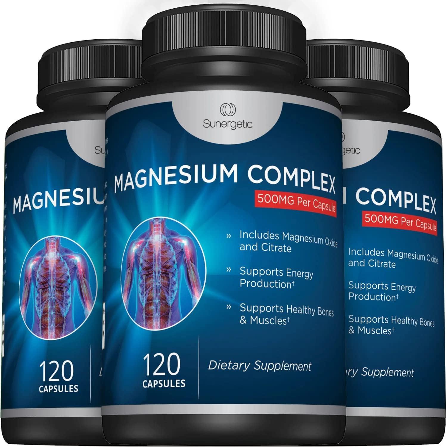 Cápsulas de Magnesio 500mg Sunergetic - 120 Unidades