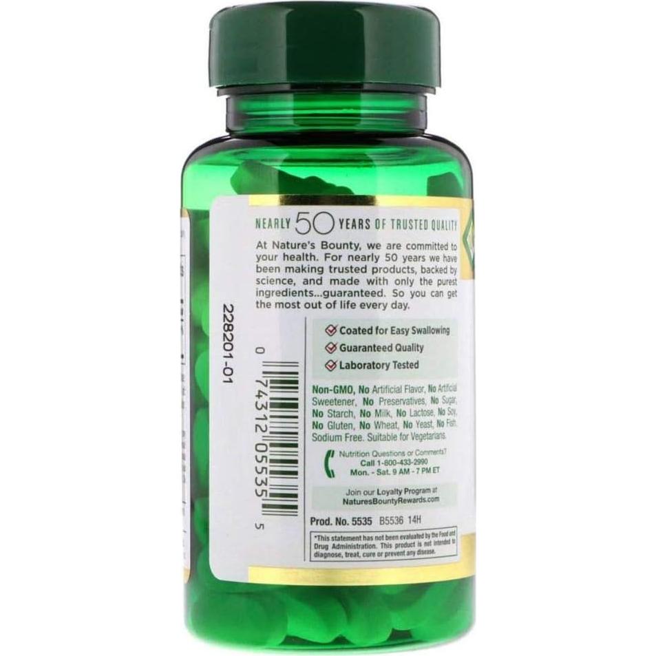 Suplemento de Magnesio Nature's Bounty 500 mg 100 Tabletas