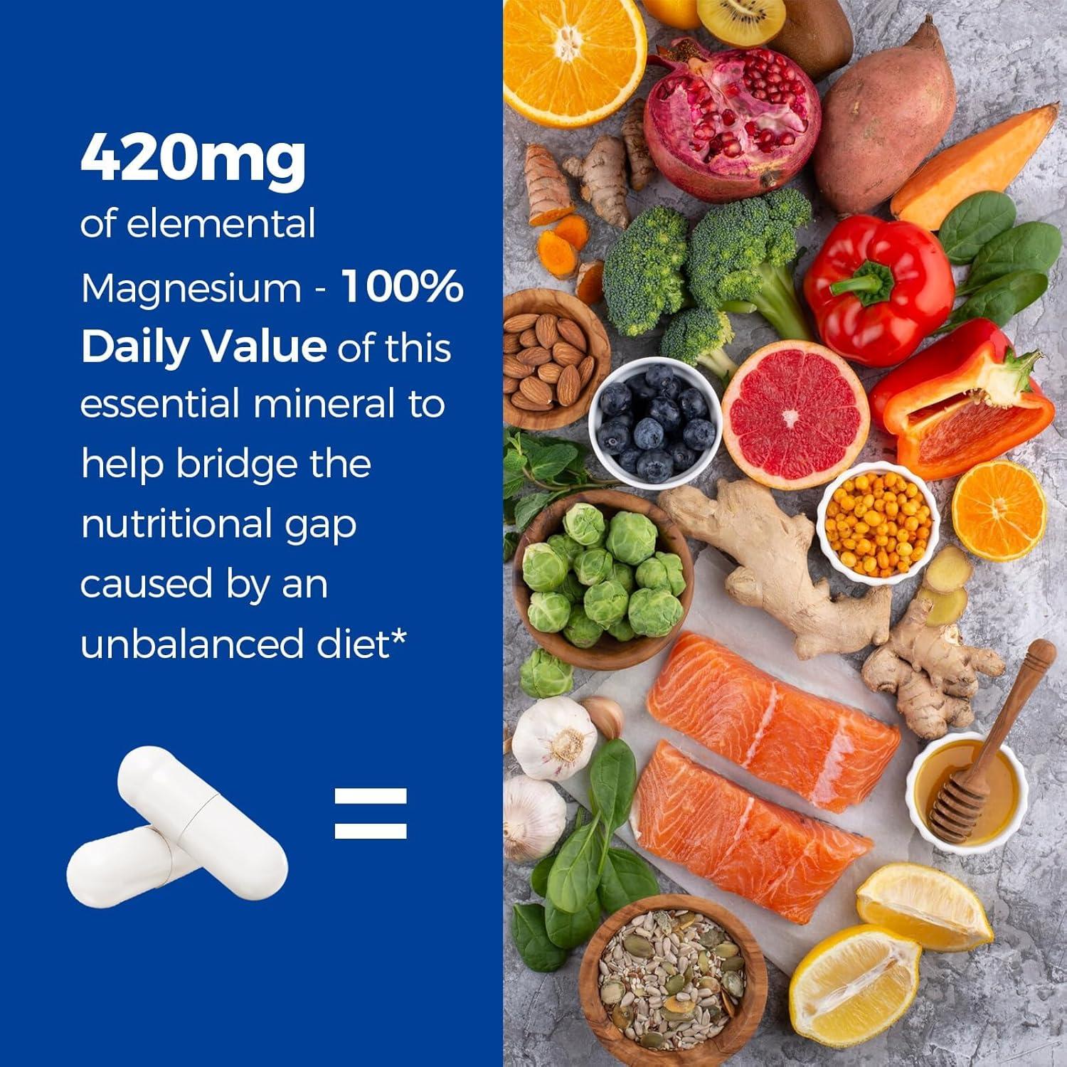 Complejo de Magnesio 10 en 1 Vitalibre 420mg 120 Cápsulas Veganas