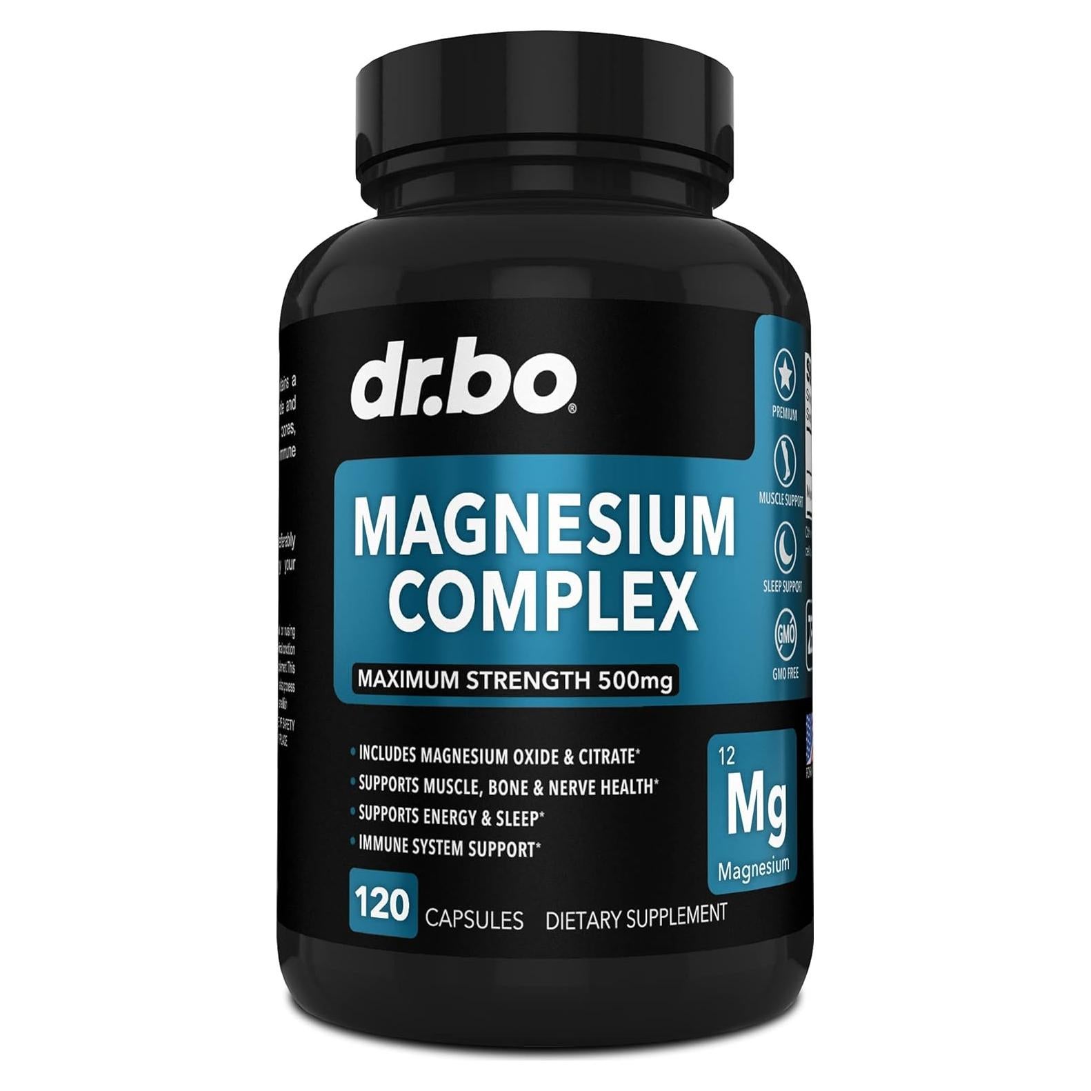 Suplemento de Magnesio 500mg DR.BO - 120 Cápsulas Alta Absorción