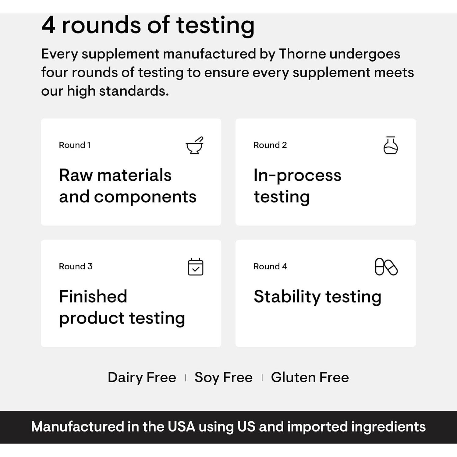 Glicinato de Magnesio Thorne - 90 Cápsulas - Sueño y Relajación