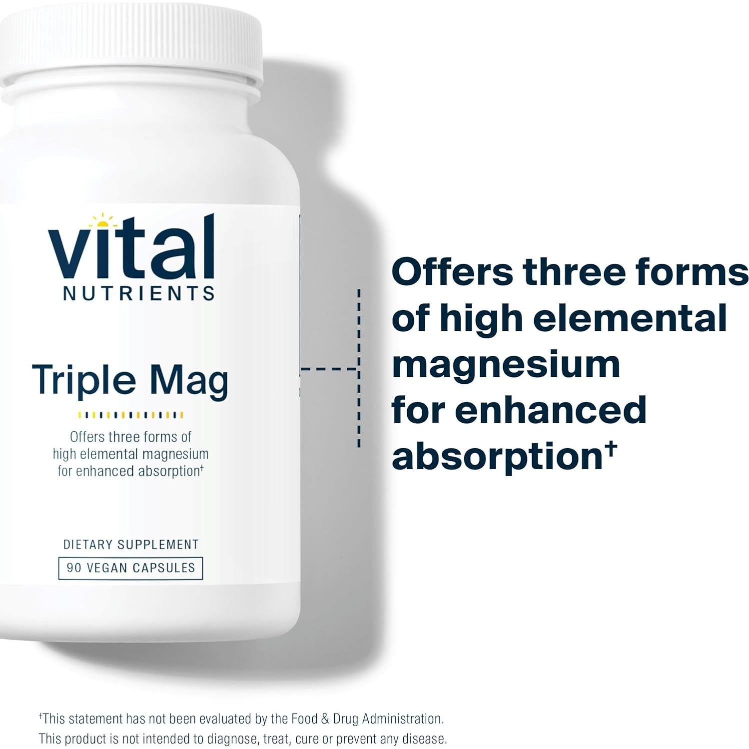 Suplemento de Magnesio Vegano Vital Nutrients 250mg - 90 Cápsulas