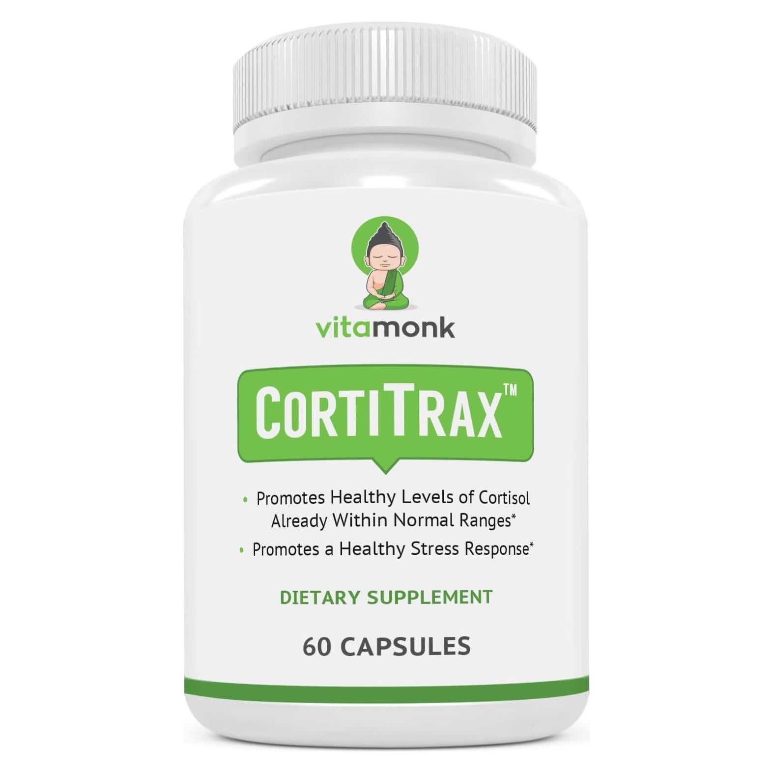 Suplemento Natural de Cortisol VitaMonk CortiTrax 60 Cápsulas