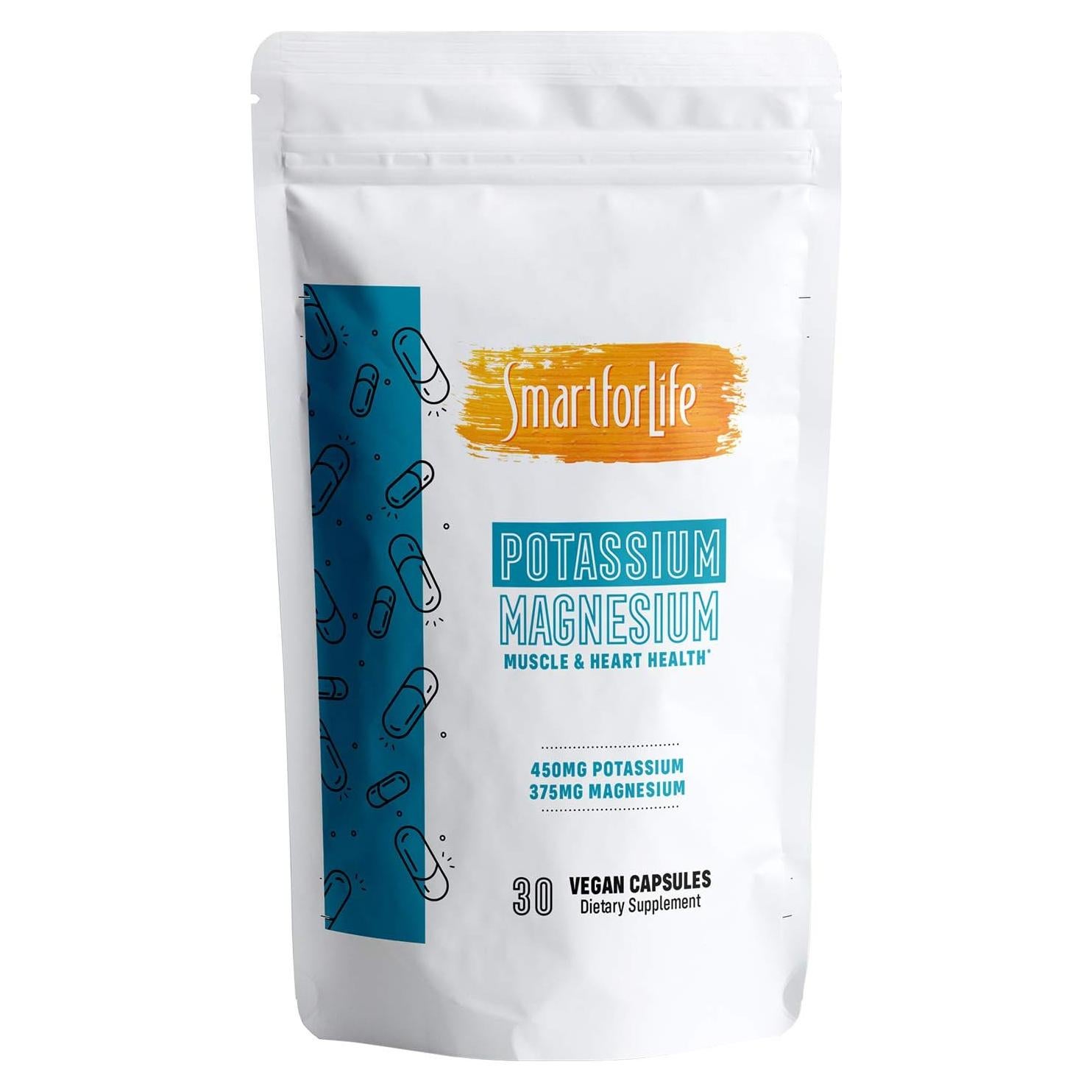 Suplemento de Magnesio y Potasio Smart for Life - 30 Cápsulas Veganas