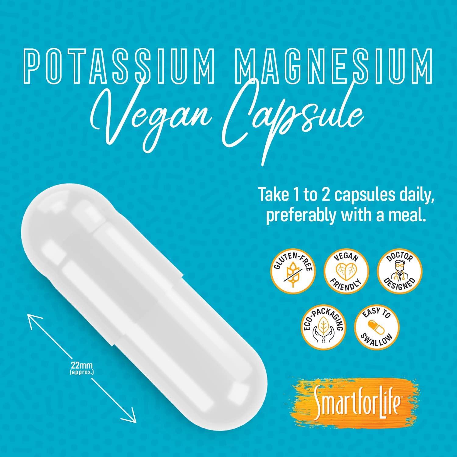 Suplemento de Magnesio y Potasio Smart for Life - 30 Cápsulas Veganas