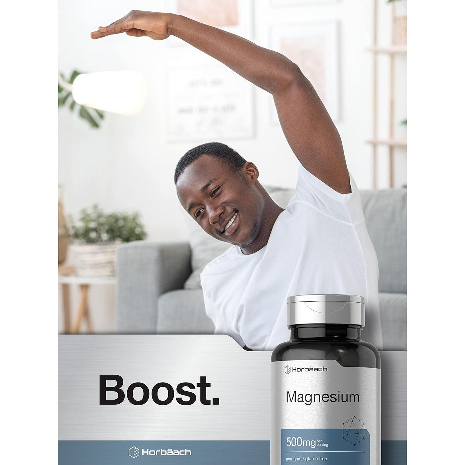 Suplemento de Magnesio 500mg Horbaach | 180 Tabletas Vegetarianas