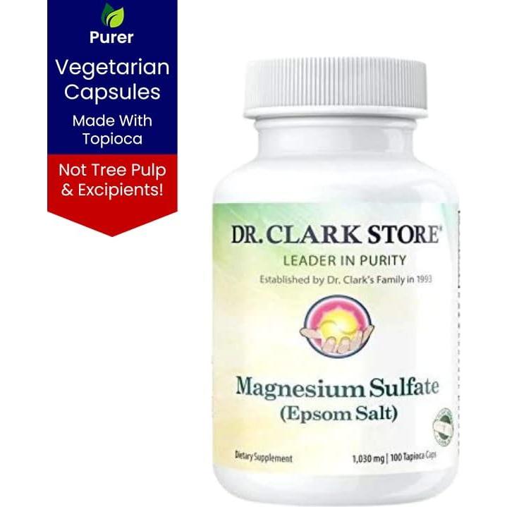 Sulfato de Magnesio Dr Clark Store 1030 mg 100 Cápsulas