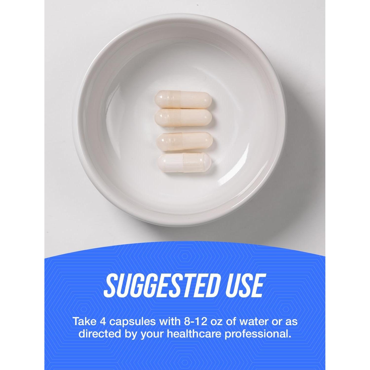 Cápsulas de Glicinato de Magnesio BulkSupplements 400mg - 240 Unidades