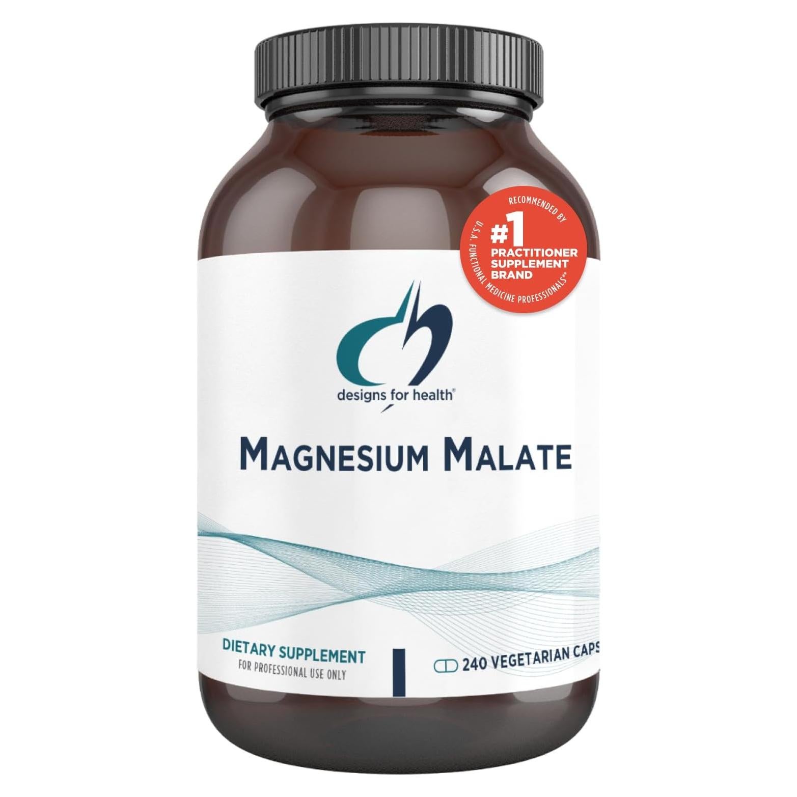 Suplemento de Magnesio Malato Diseños para la Salud 240 Cápsulas