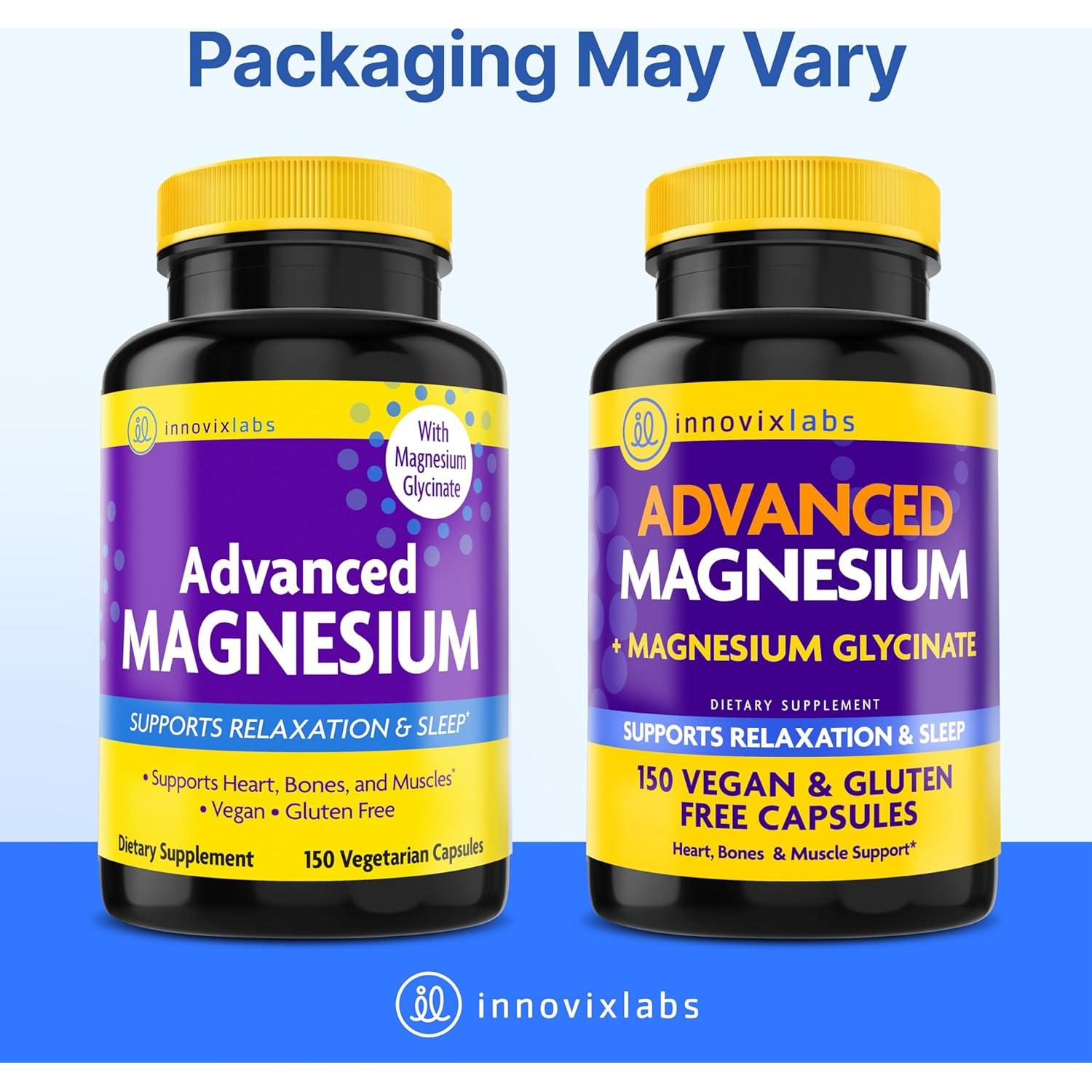 Cápsulas de Magnesio Glicinato y Malato InnovixLabs - 150 Ct