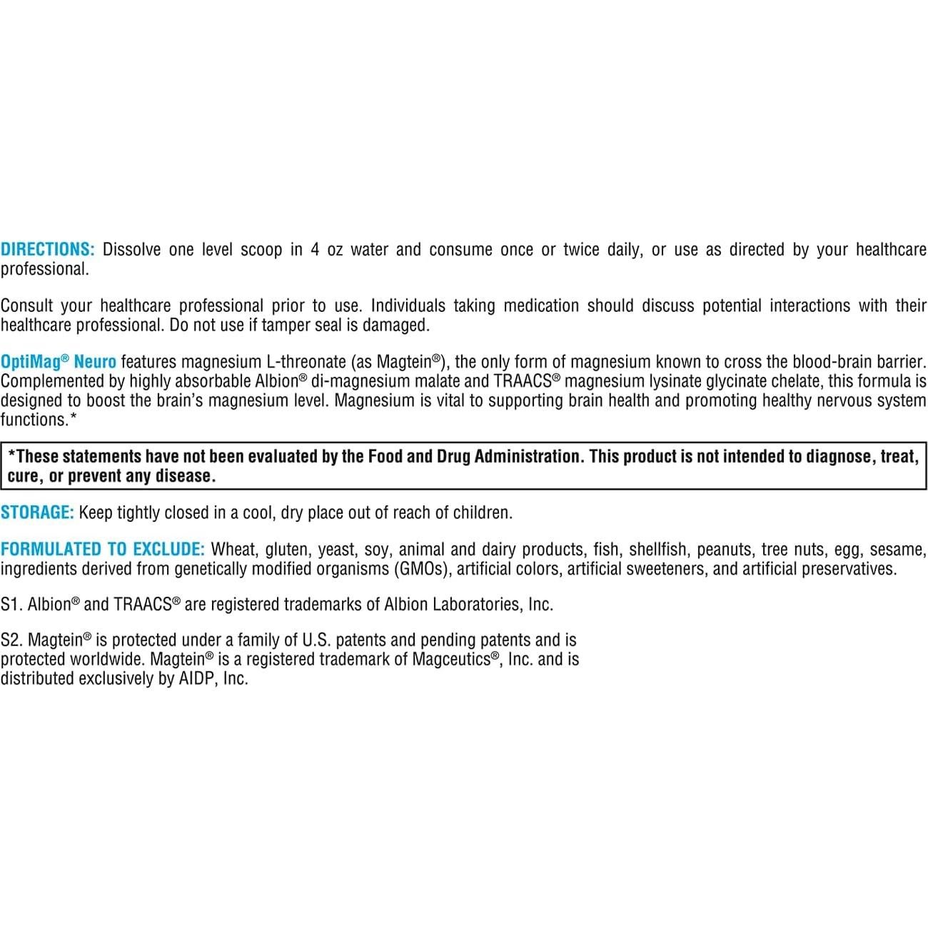 Polvo de Magnesio Quelado XYMOGEN OptiMag Neuro 150g Frutos Rojos