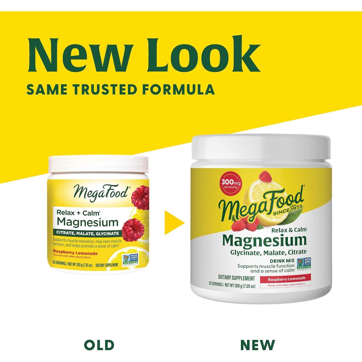 MegaFood Polvo de Magnesio 200 g - Limonada de Frambuesa