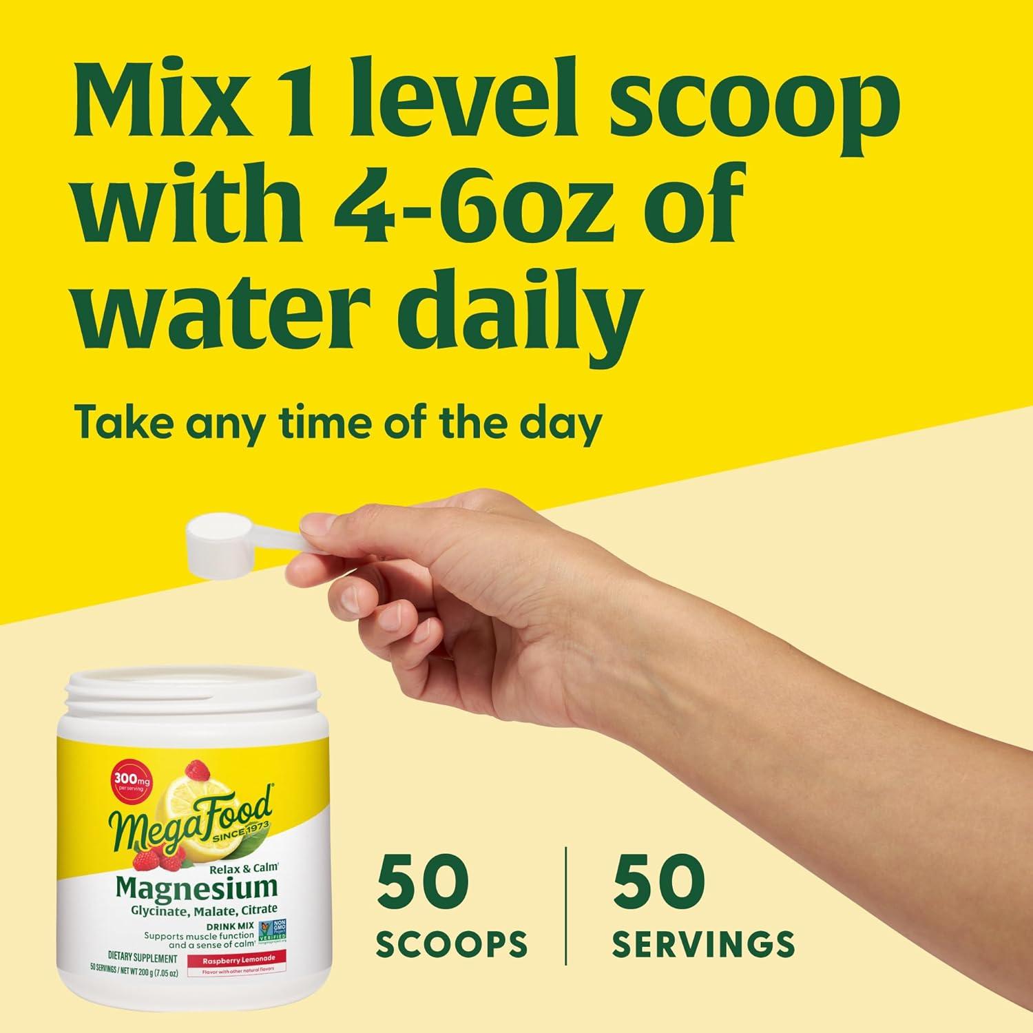 MegaFood Polvo de Magnesio 200 g - Limonada de Frambuesa