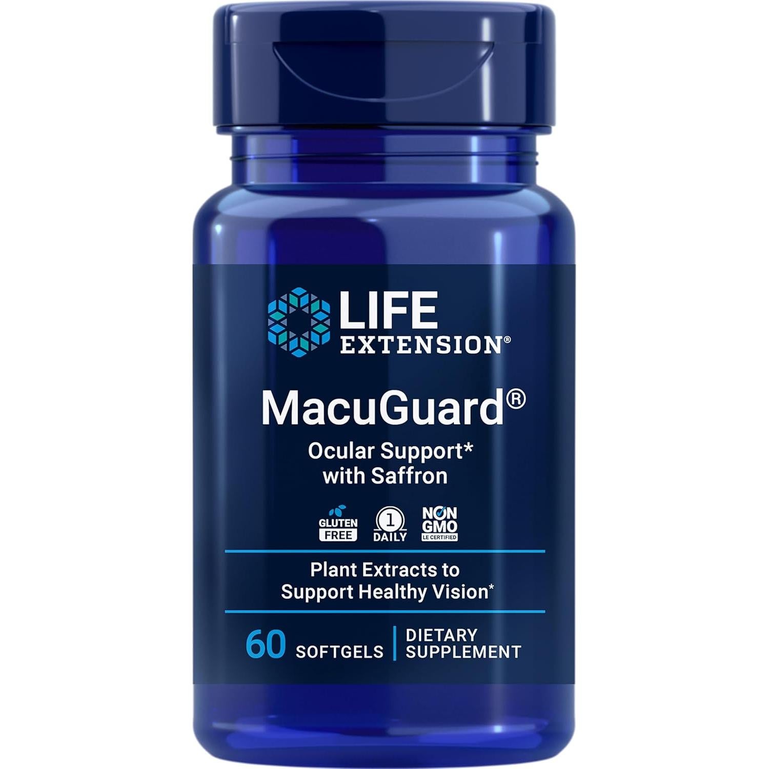Suplemento Ocular MacuGuard Life Extension 60 Gelatinas + 100 Cápsulas Magnesio