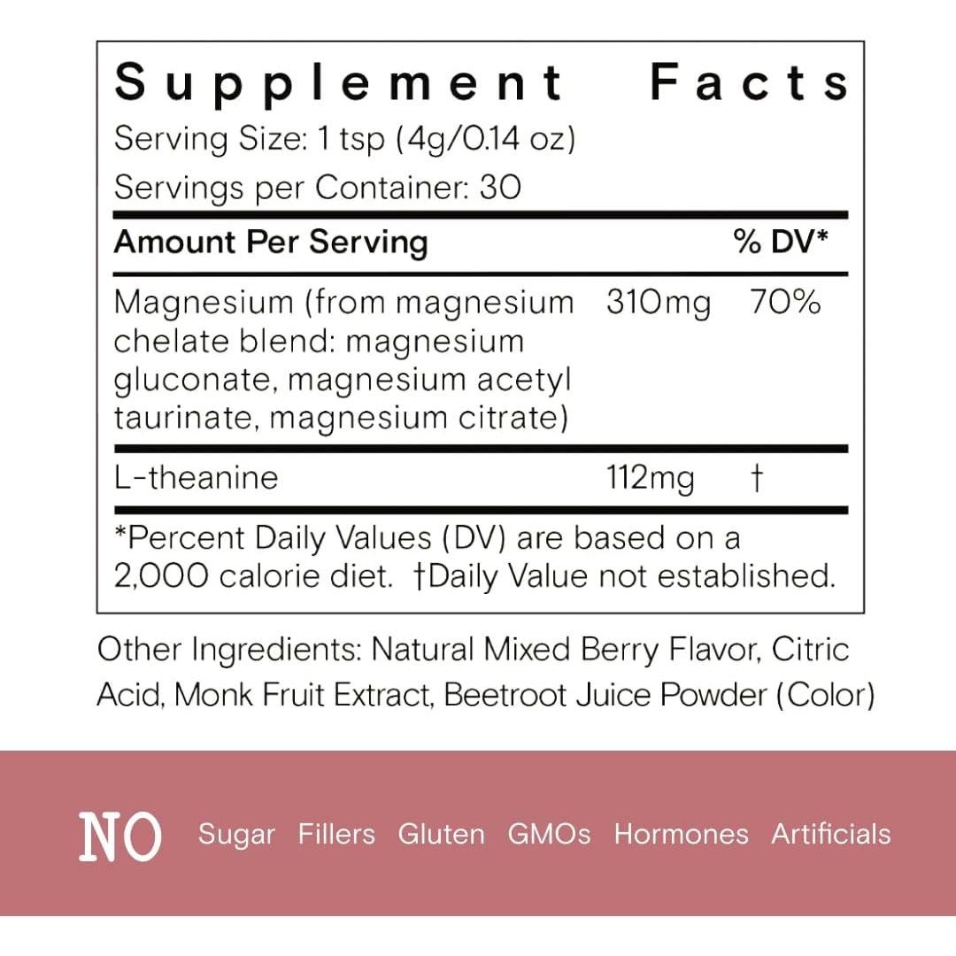 Suplemento de Magnesio en Polvo Moon Juice Baya 30 Porciones